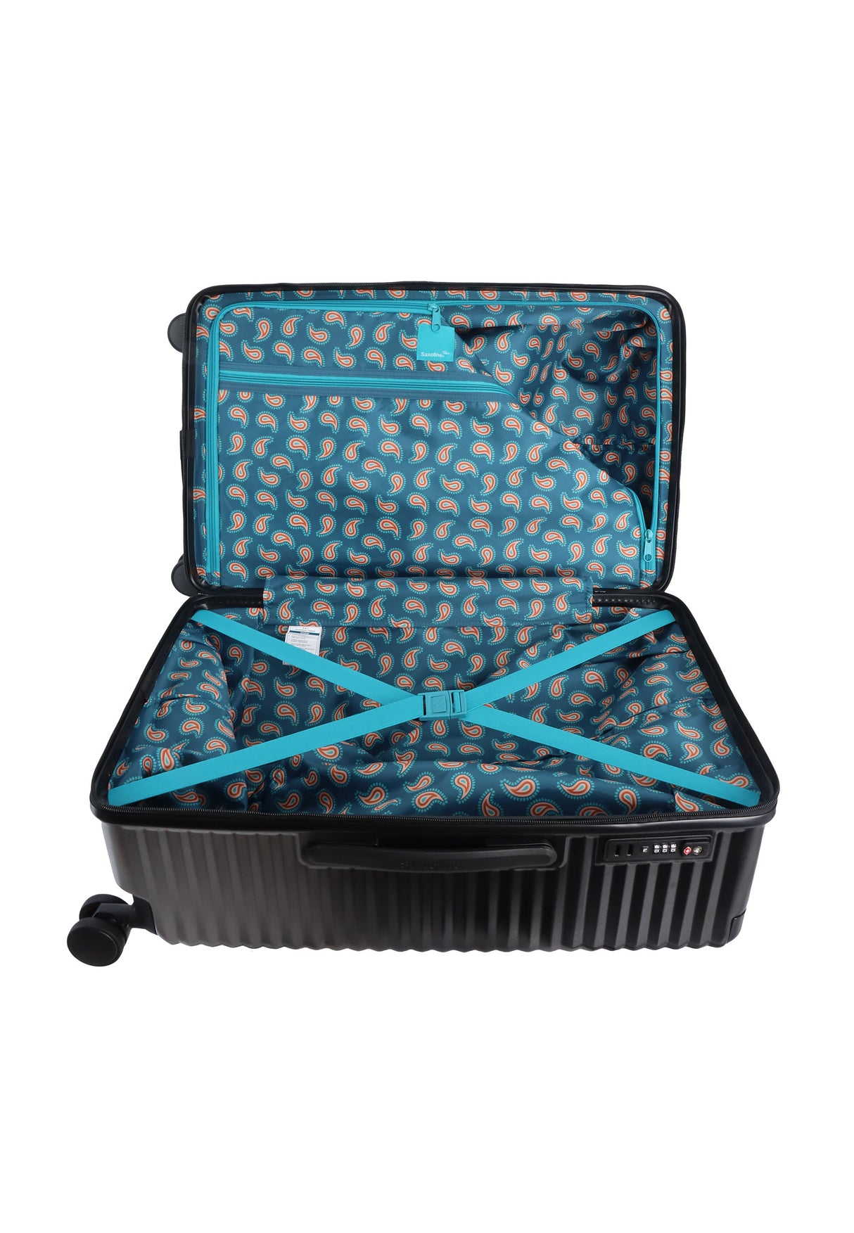 Saxoline Blue Elite Trunk Hard Suitcase - Medium