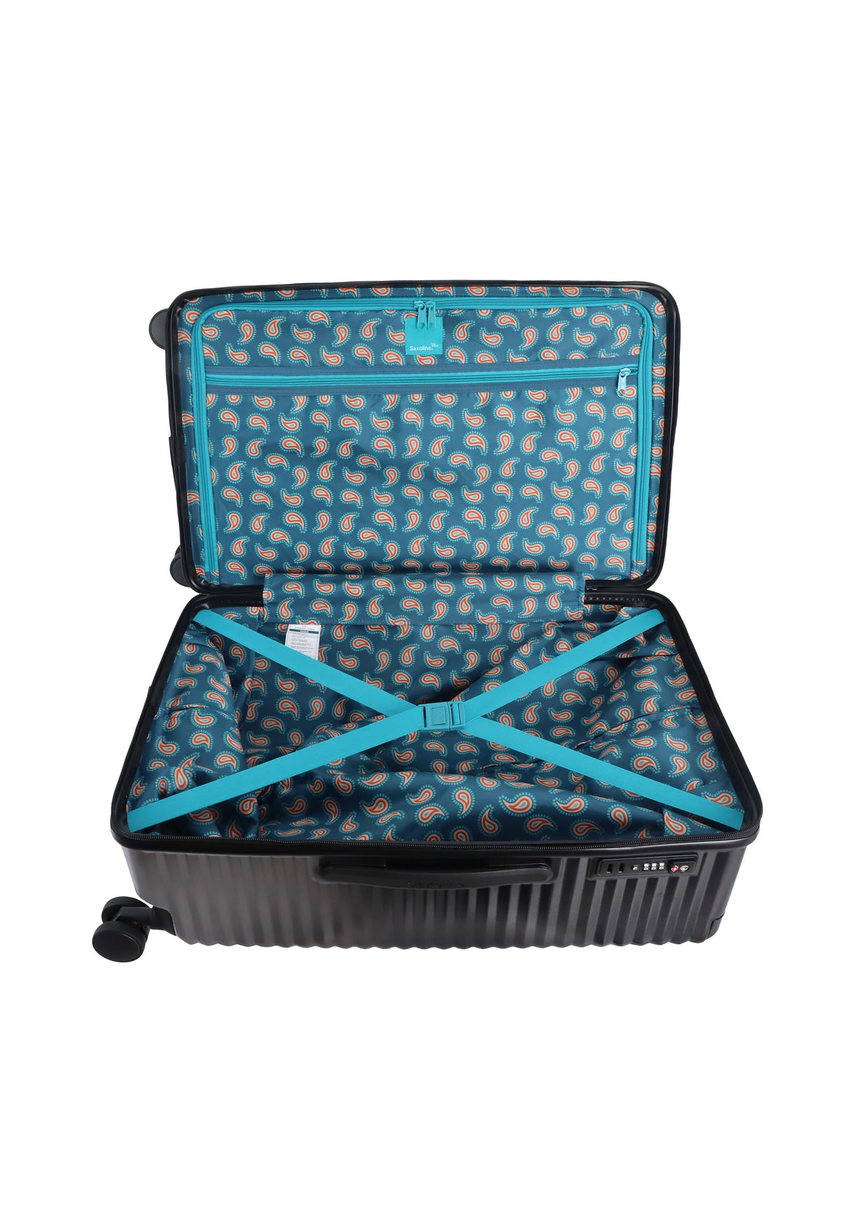 Saxoline Blue Elite Trunk Hard Suitcase - Medium
