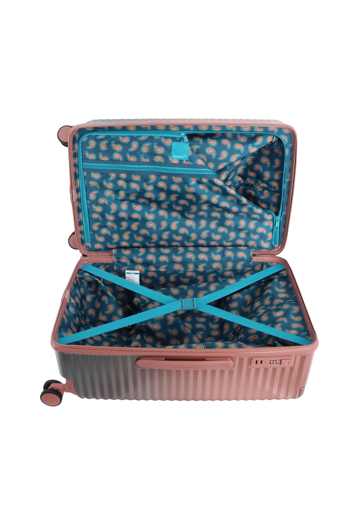 Saxoline Blue Elite Trunk Hard Suitcase - Medium