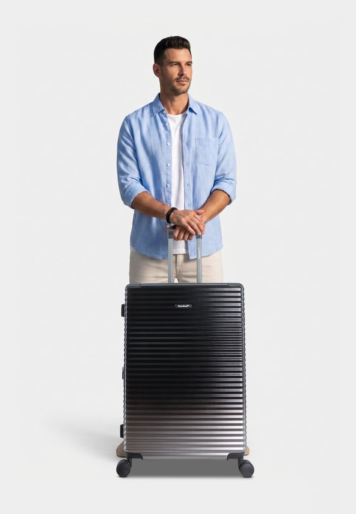 Saxoline Blue Elite Hard Suitcase - Large