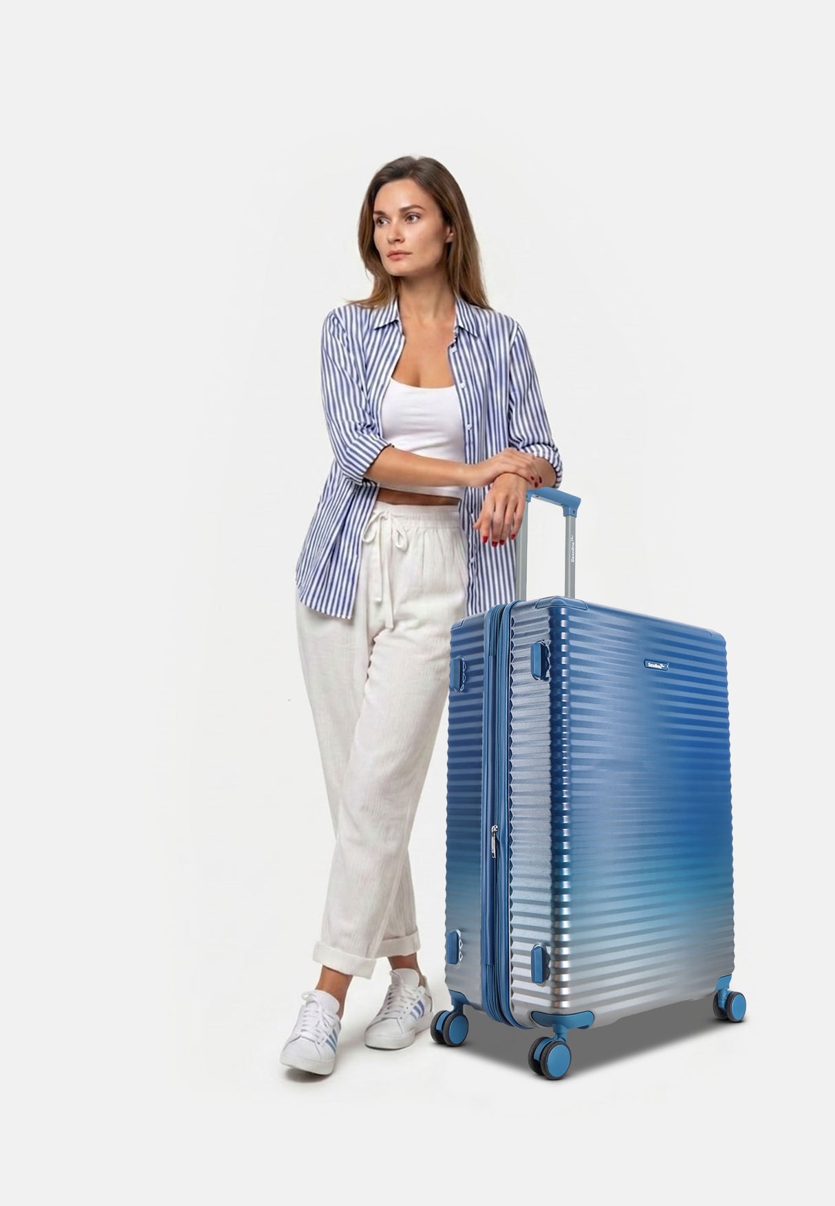 Saxoline Blue Elite Hard Suitcase - Large