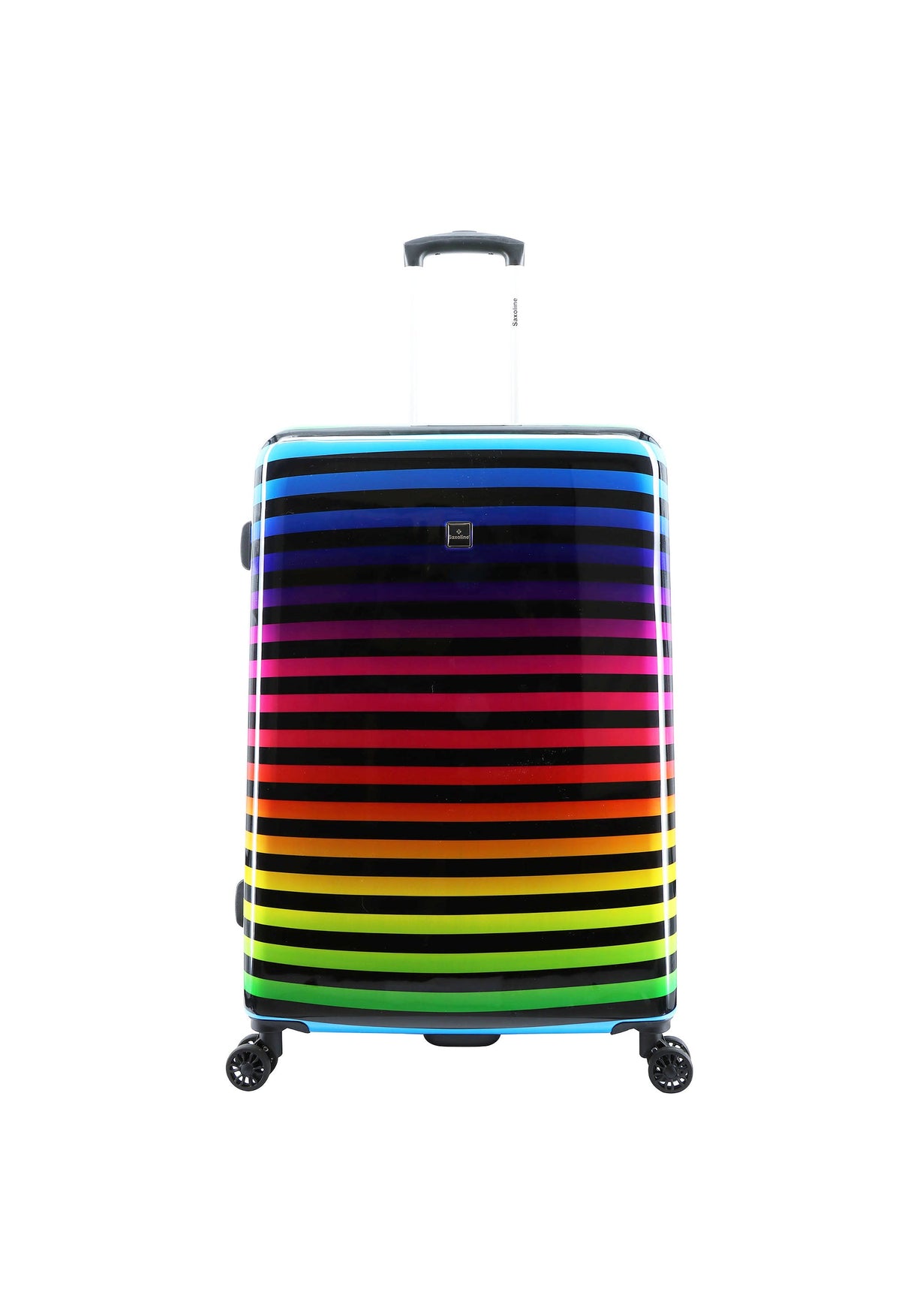 Saxoline Color Strip Print Hard Suitcase Set