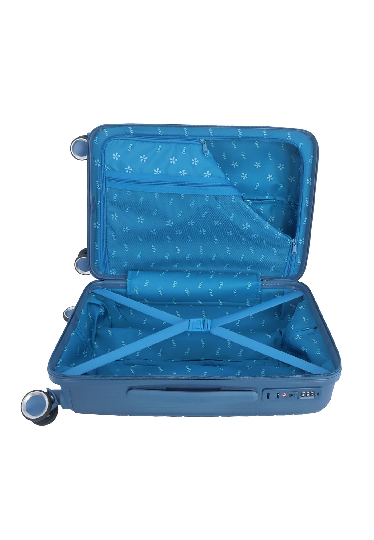 Saxoline Blue Resort Hard Hand Luggage Suitcase Small