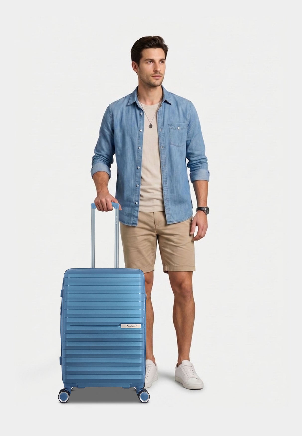 Saxoline Blue Resort Hard Suitcase Medium
