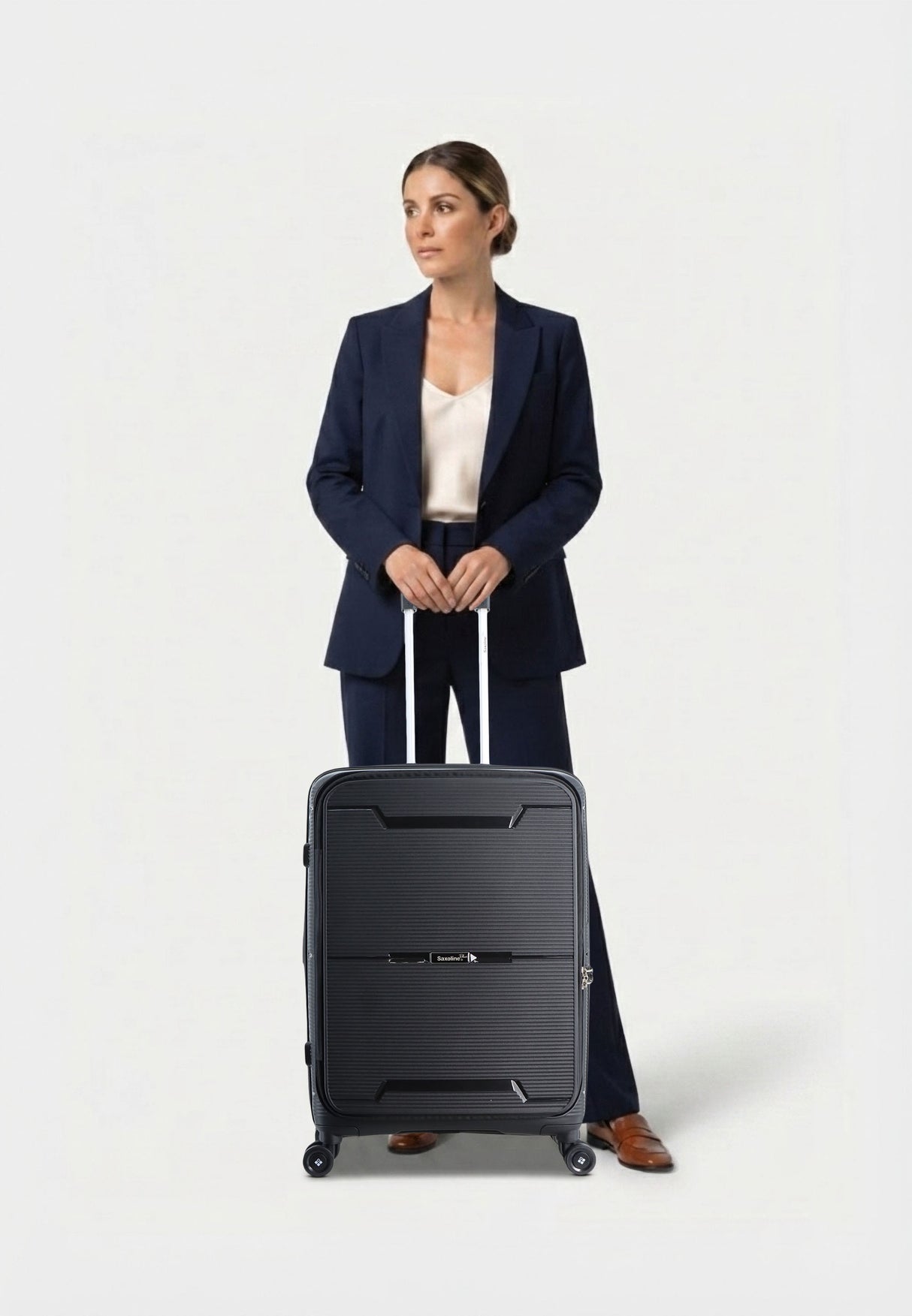 Saxoline Blue Boho Hard Suitcase Medium