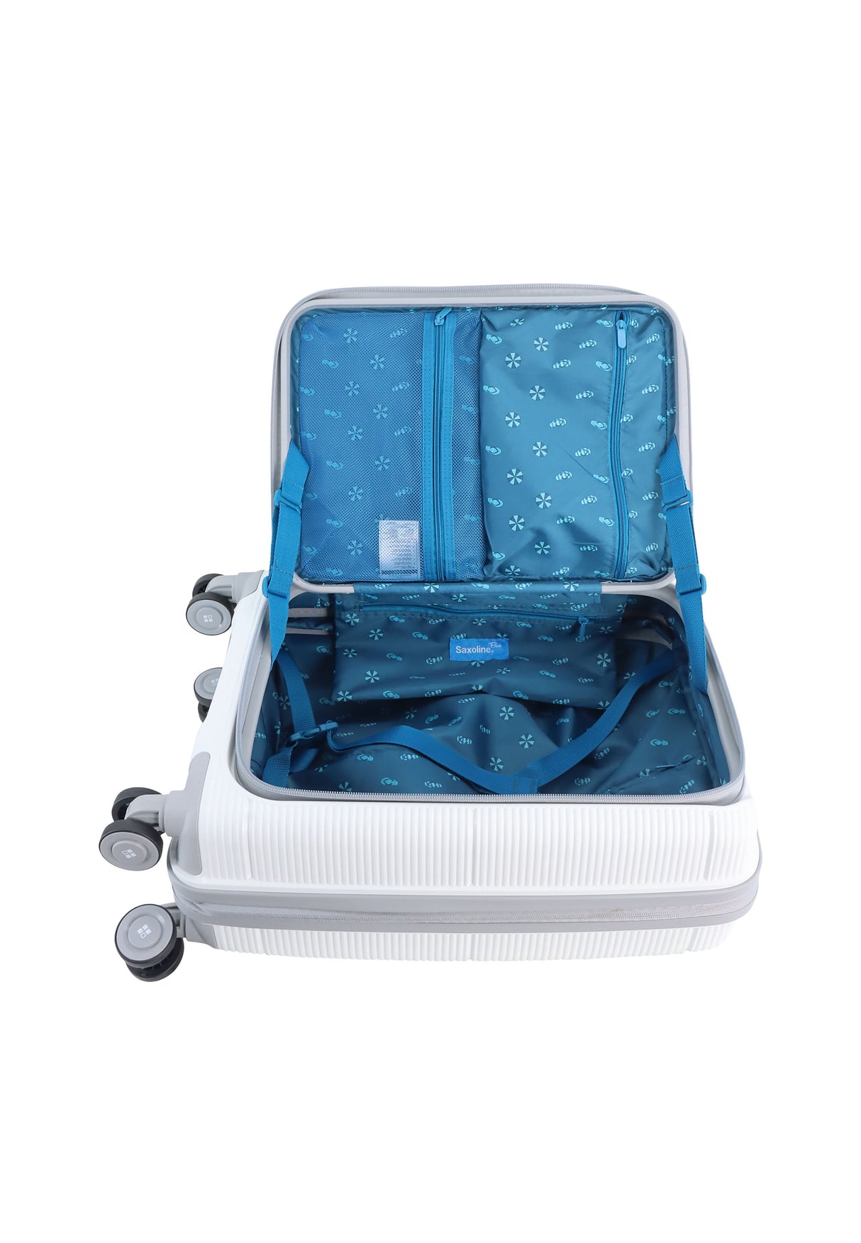 Saxoline Blue Boho Hard Hand Luggage Suitcase Small