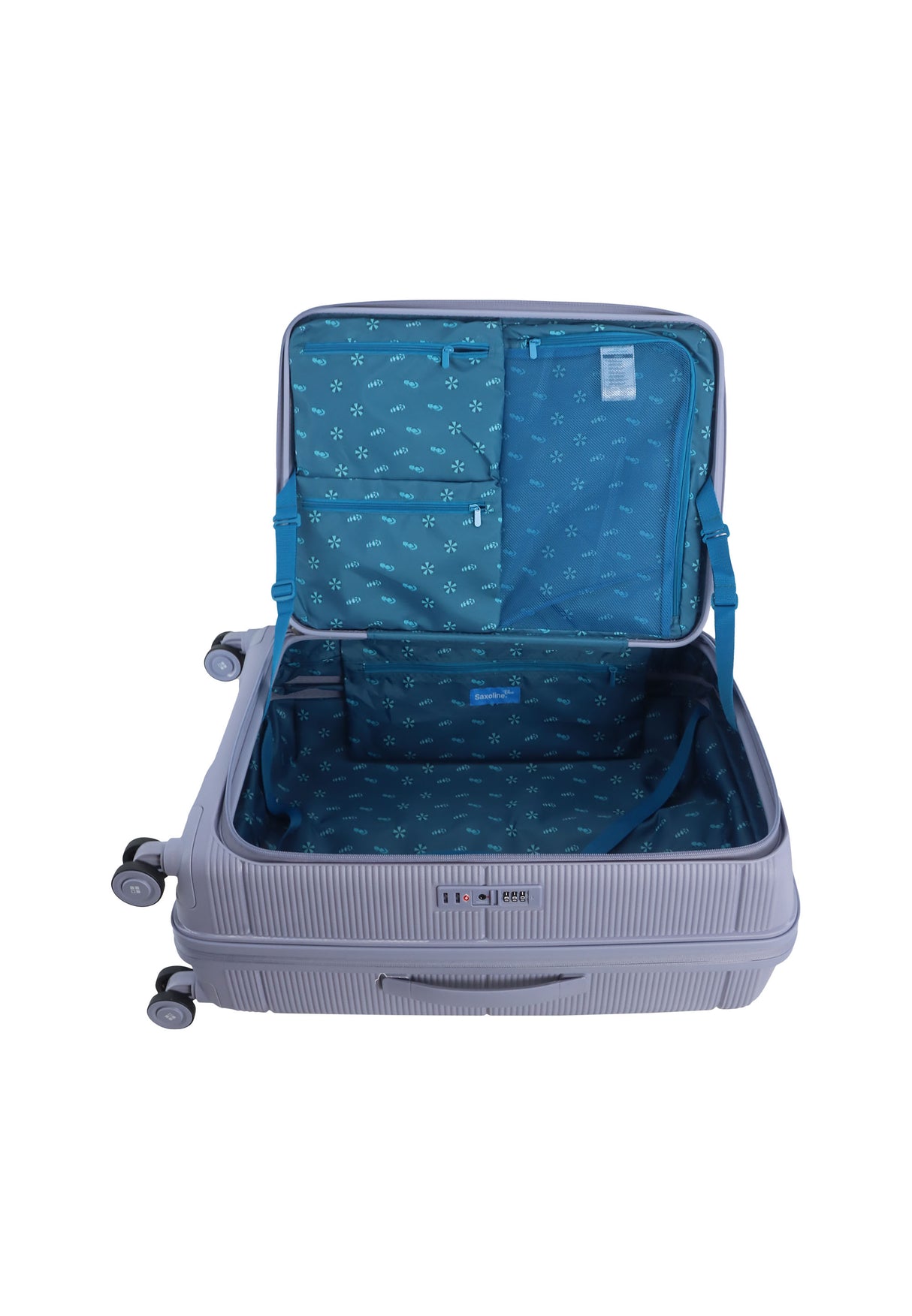 Saxoline Blue Boho Hard Suitcase Medium