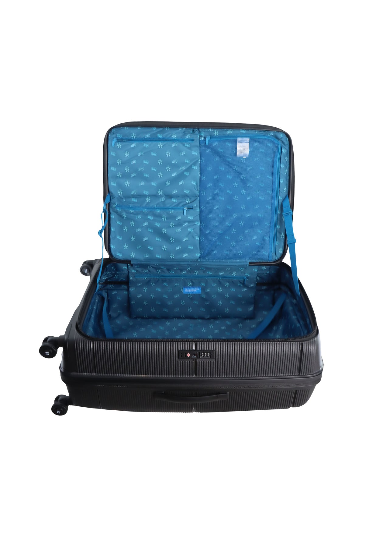 Saxoline Blue Boho Hard Suitcase Large
