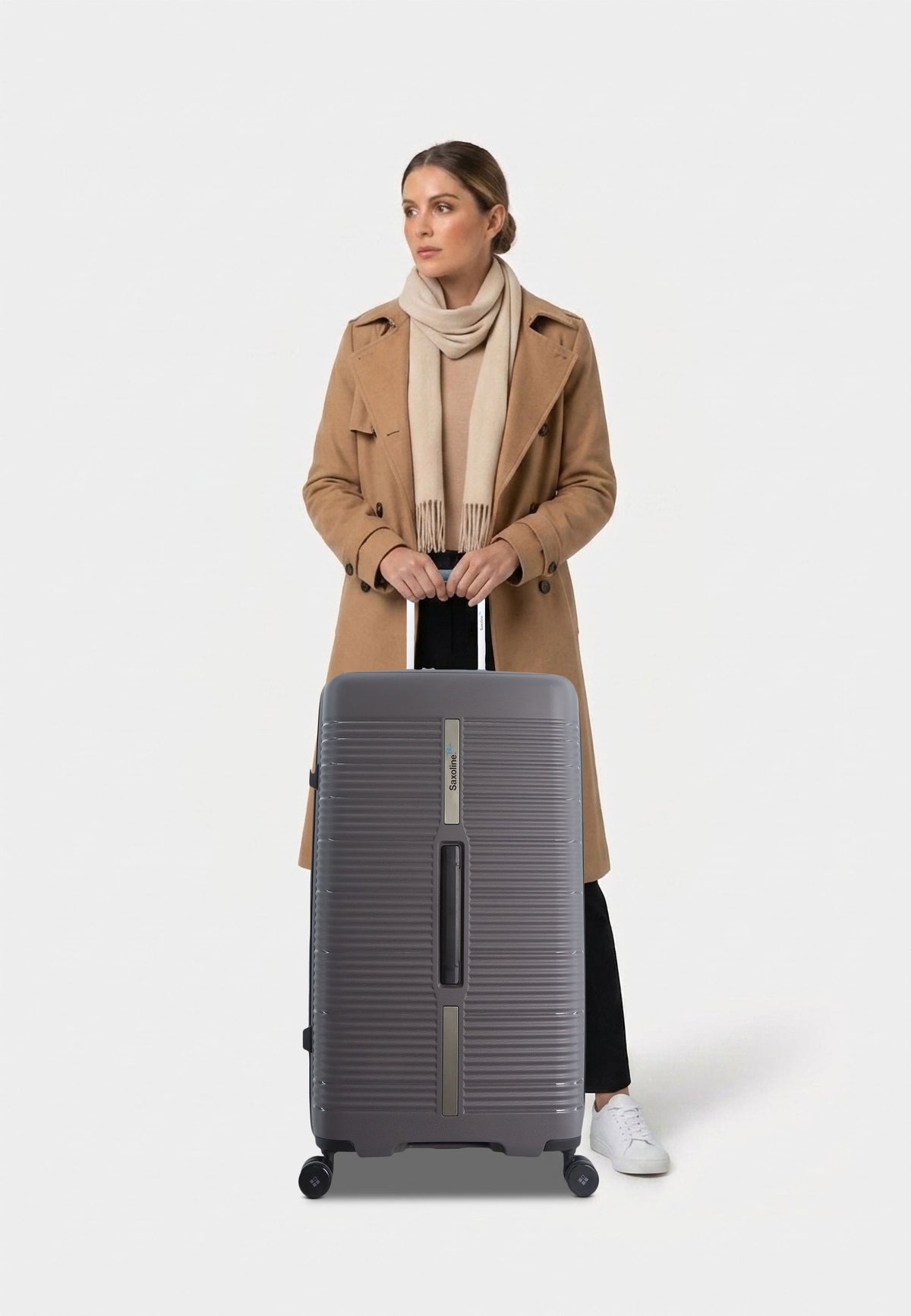 Saxoline Blue Overly Hard Suitcase Large