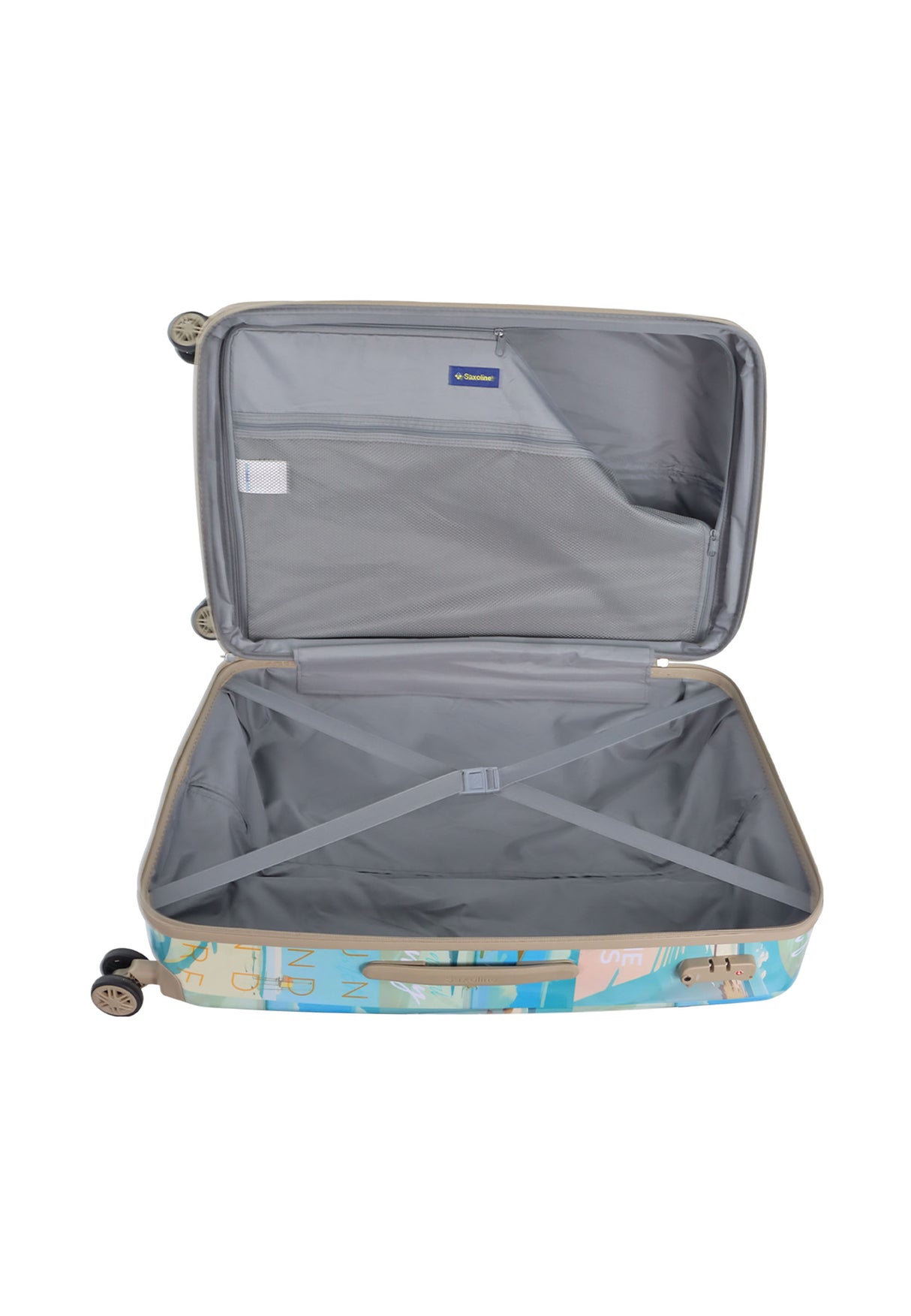 Saxoline Coastal Beauty Printed Hard Suitcase