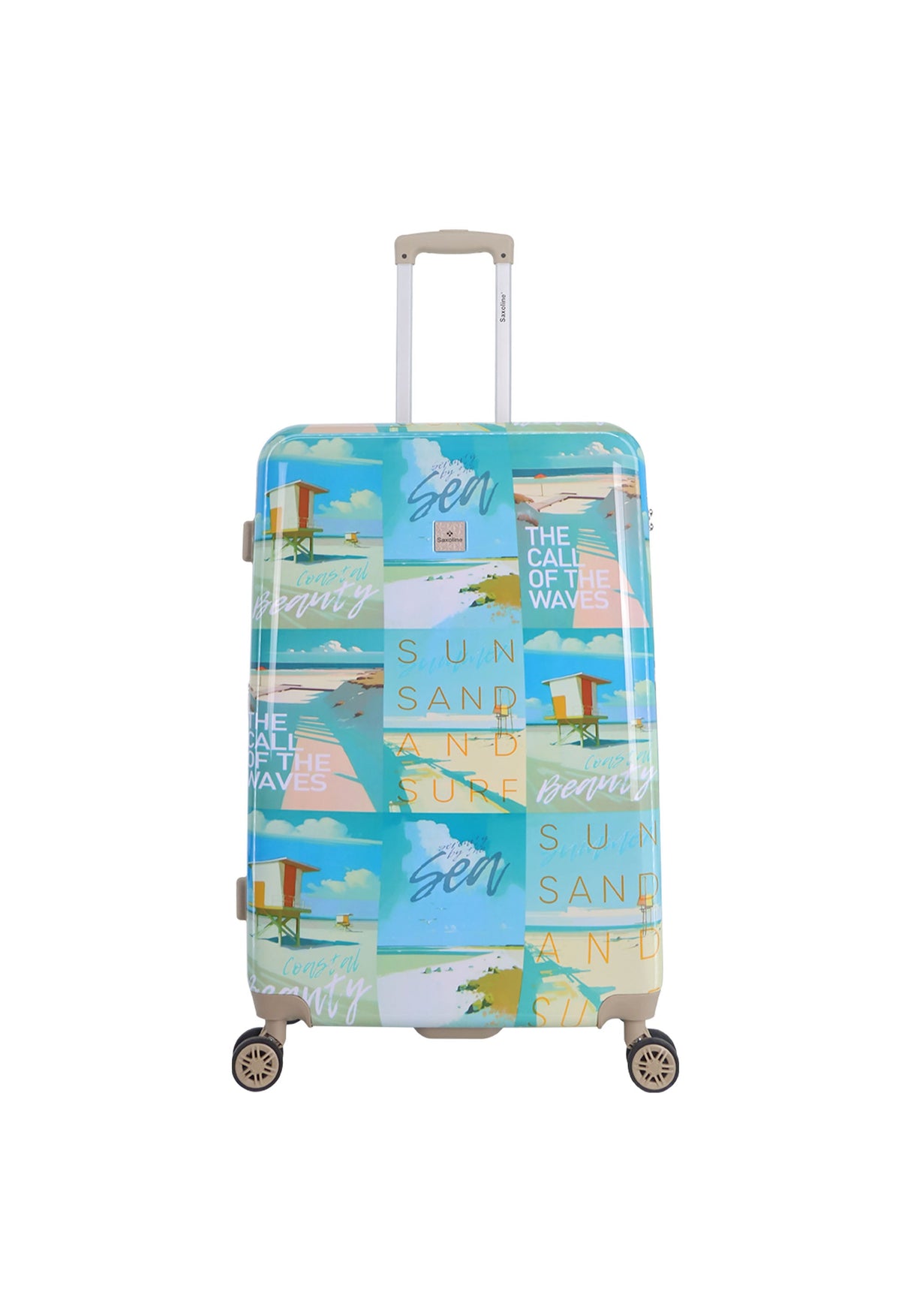 Saxoline Coastal Beauty Printed Hard Suitcase