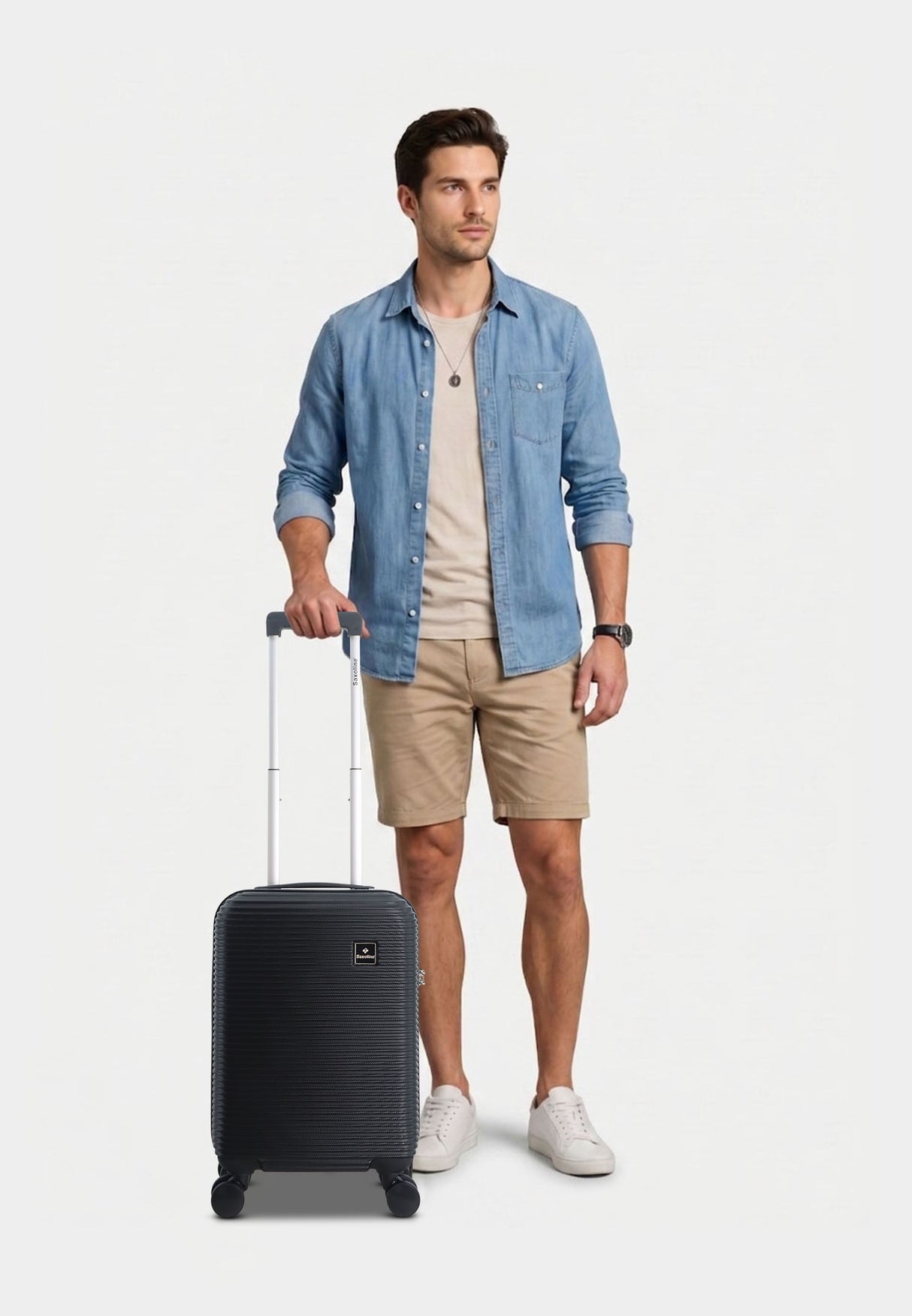 Saxoline Twist Hard Hand Luggage Suitcase Small