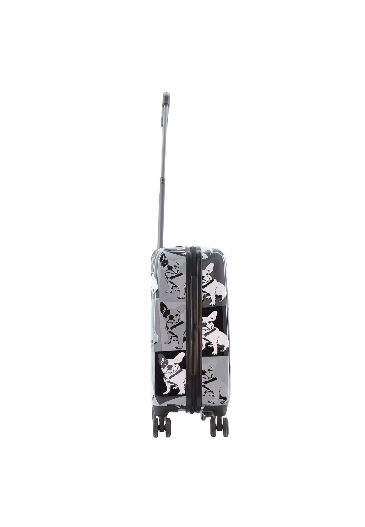 Saxoline Bulldog Monochrome Printed Hard Suitcase Small