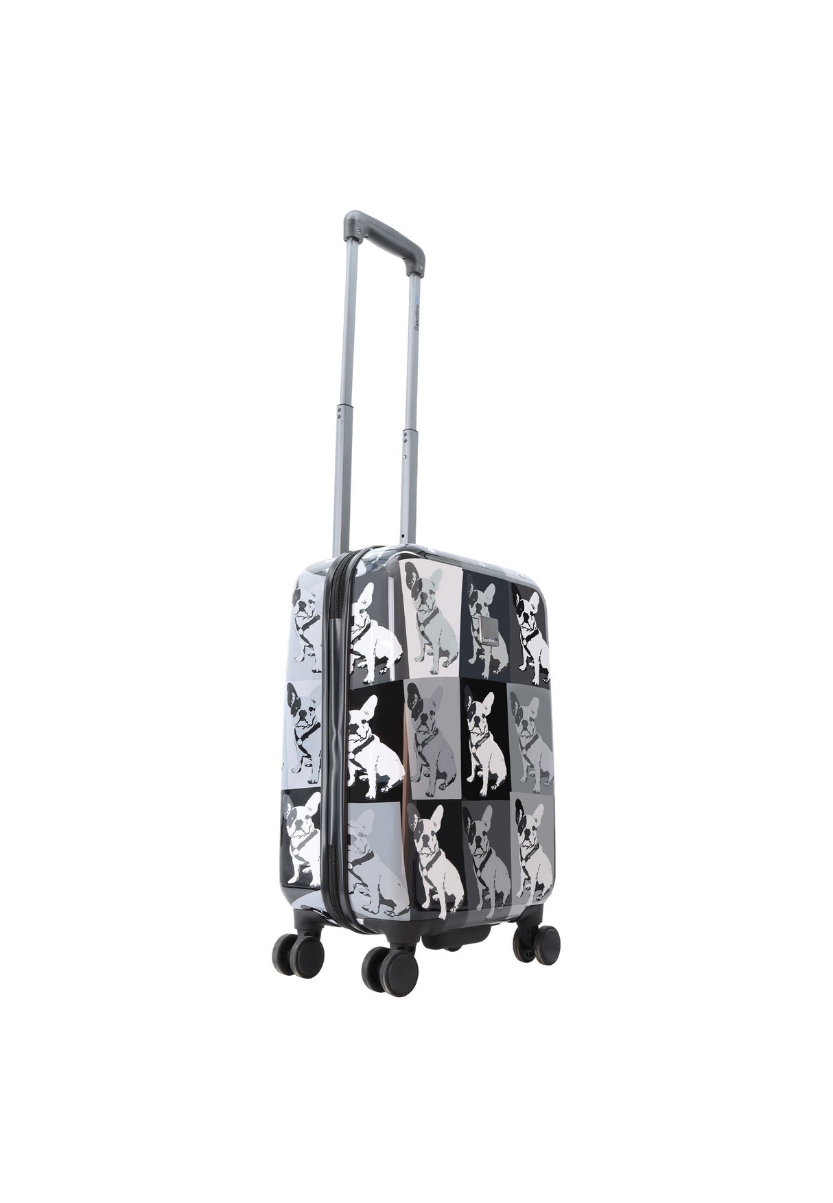 Saxoline Bulldog Monochrome Printed Hard Suitcase Small