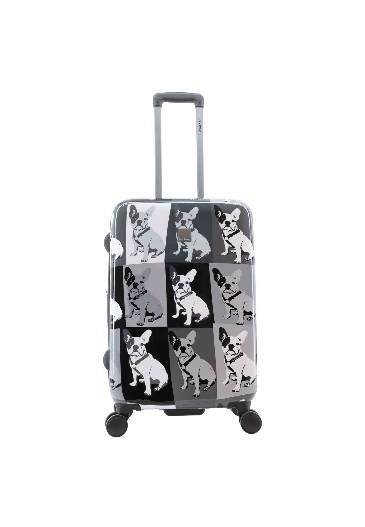 Saxoline Bulldog Monochrome Printed Hard Suitcase Medium