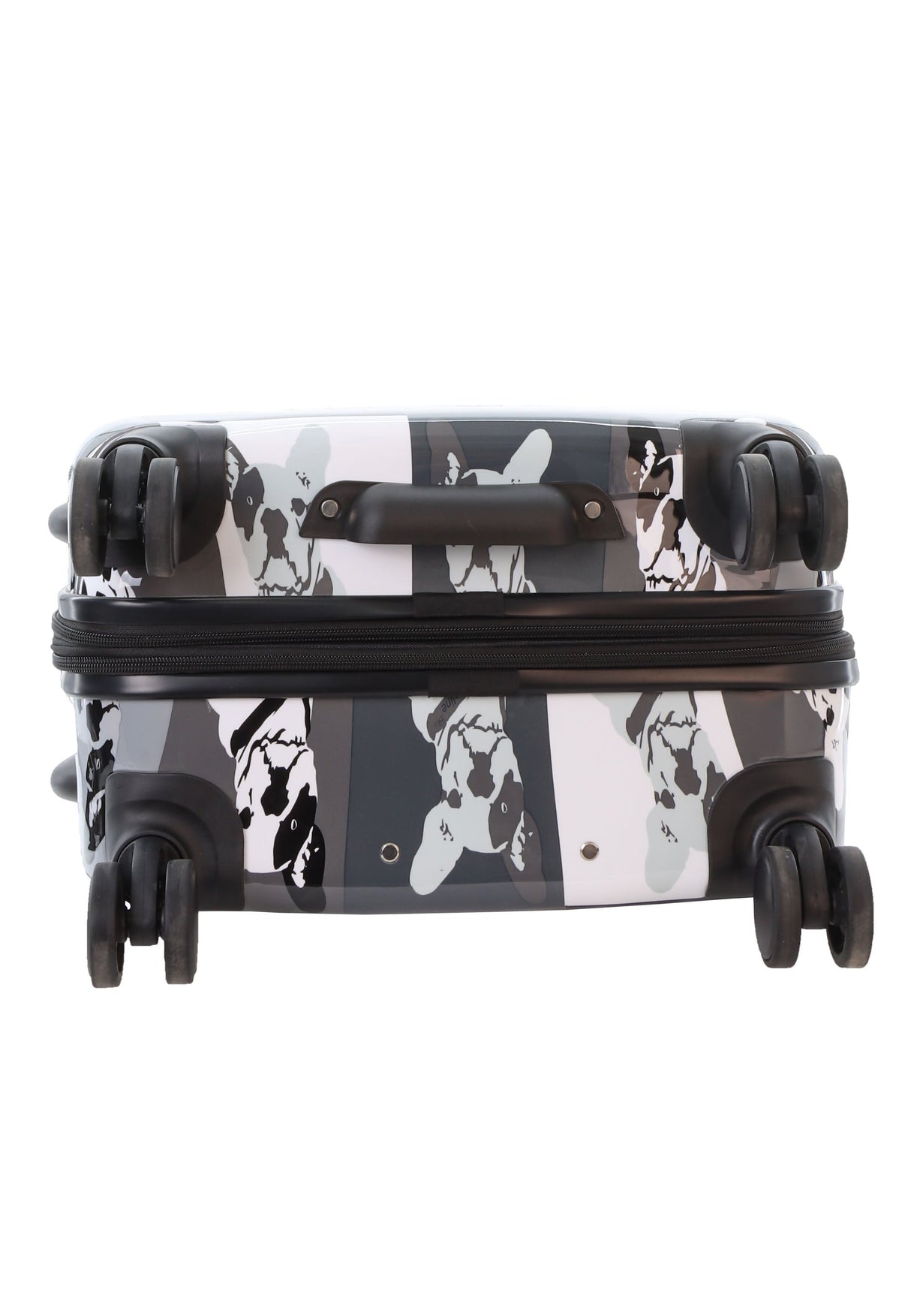 Saxoline Bulldog Monochrome Printed Hard Suitcase Medium
