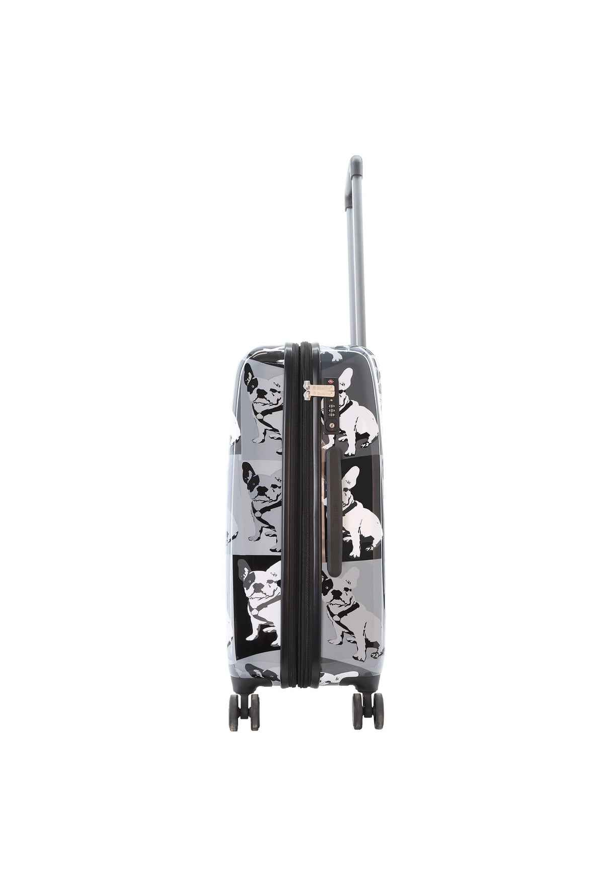 Saxoline Bulldog Monochrome Printed Hard Suitcase Medium