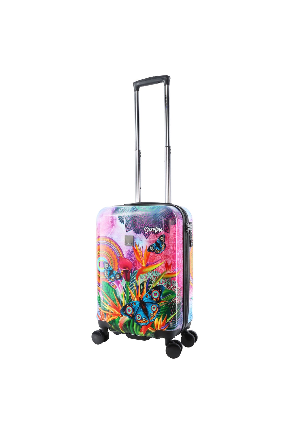 Saxoline Blue Butterfly Nature Printed Hard Suitcase Small