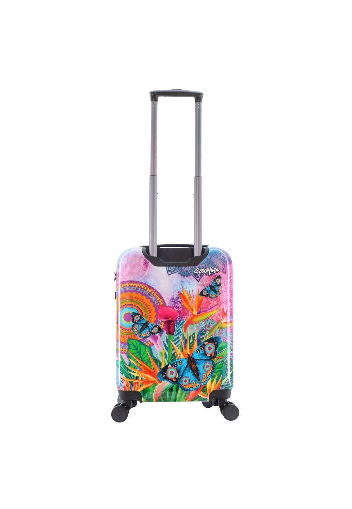 Saxoline Blue Butterfly Nature Printed Hard Suitcase Small