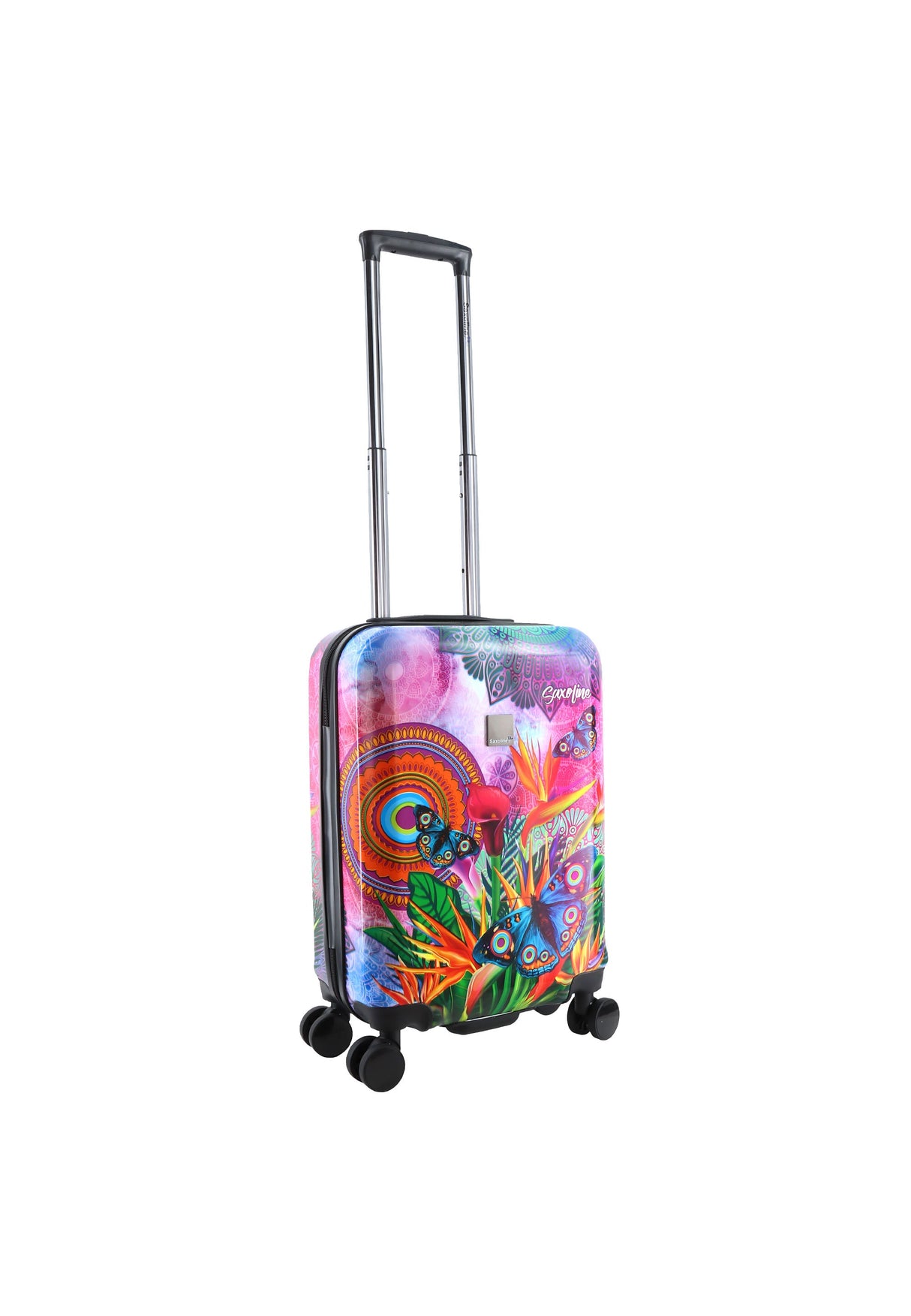 Saxoline Blue Butterfly Nature Printed Hard Suitcase Small