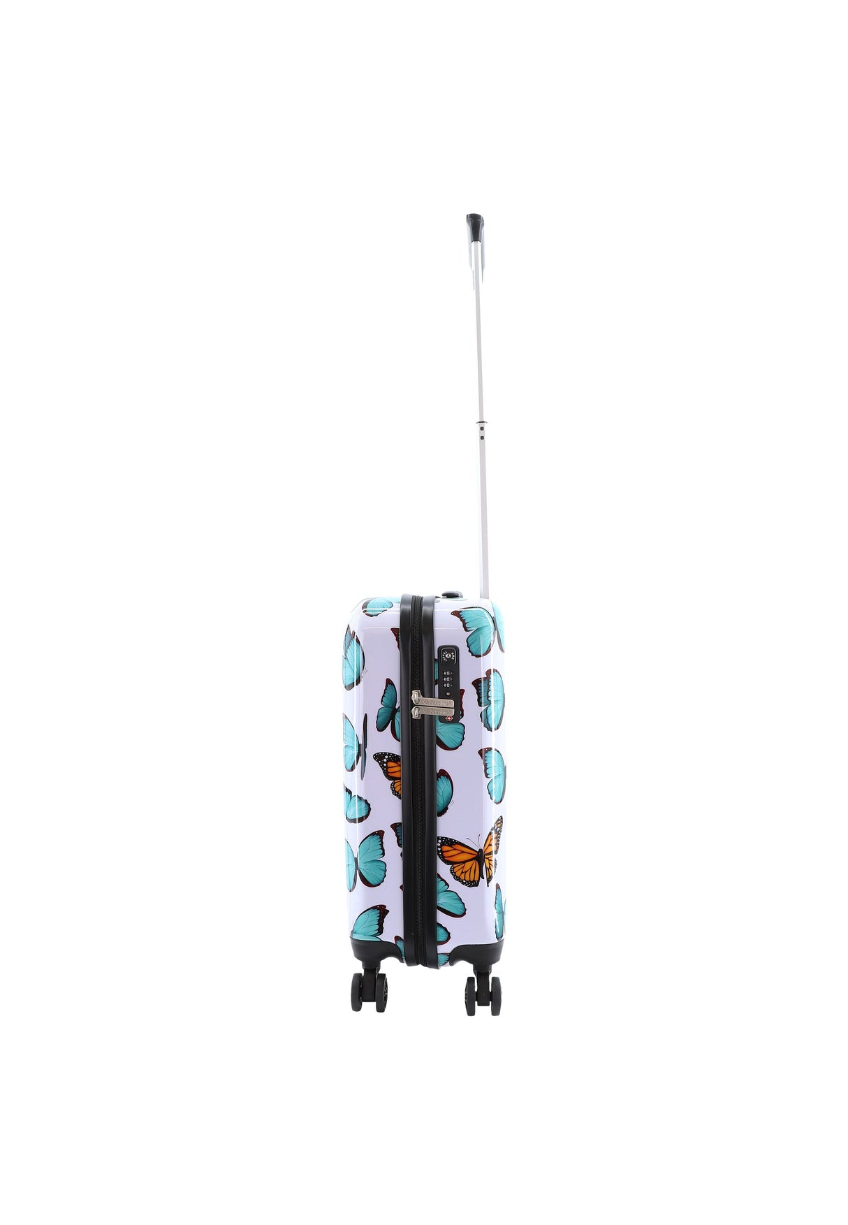 Saxoline Springful Butterfly Print Hard Suitcase Small