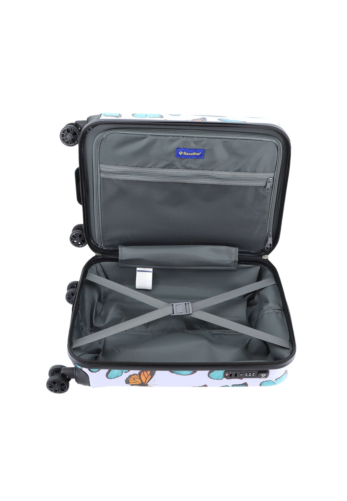 Saxoline Springful Butterfly Print Hard Suitcase Small