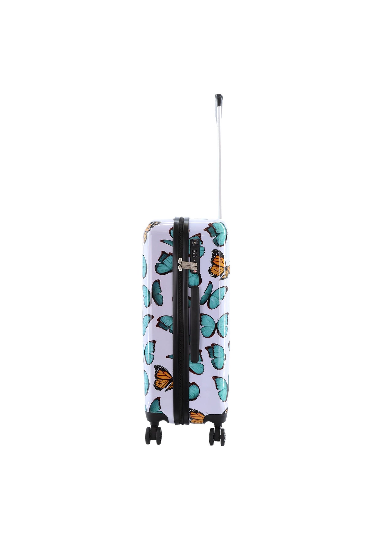 Saxoline Springful Butterfly Print Hard Suitcase Medium