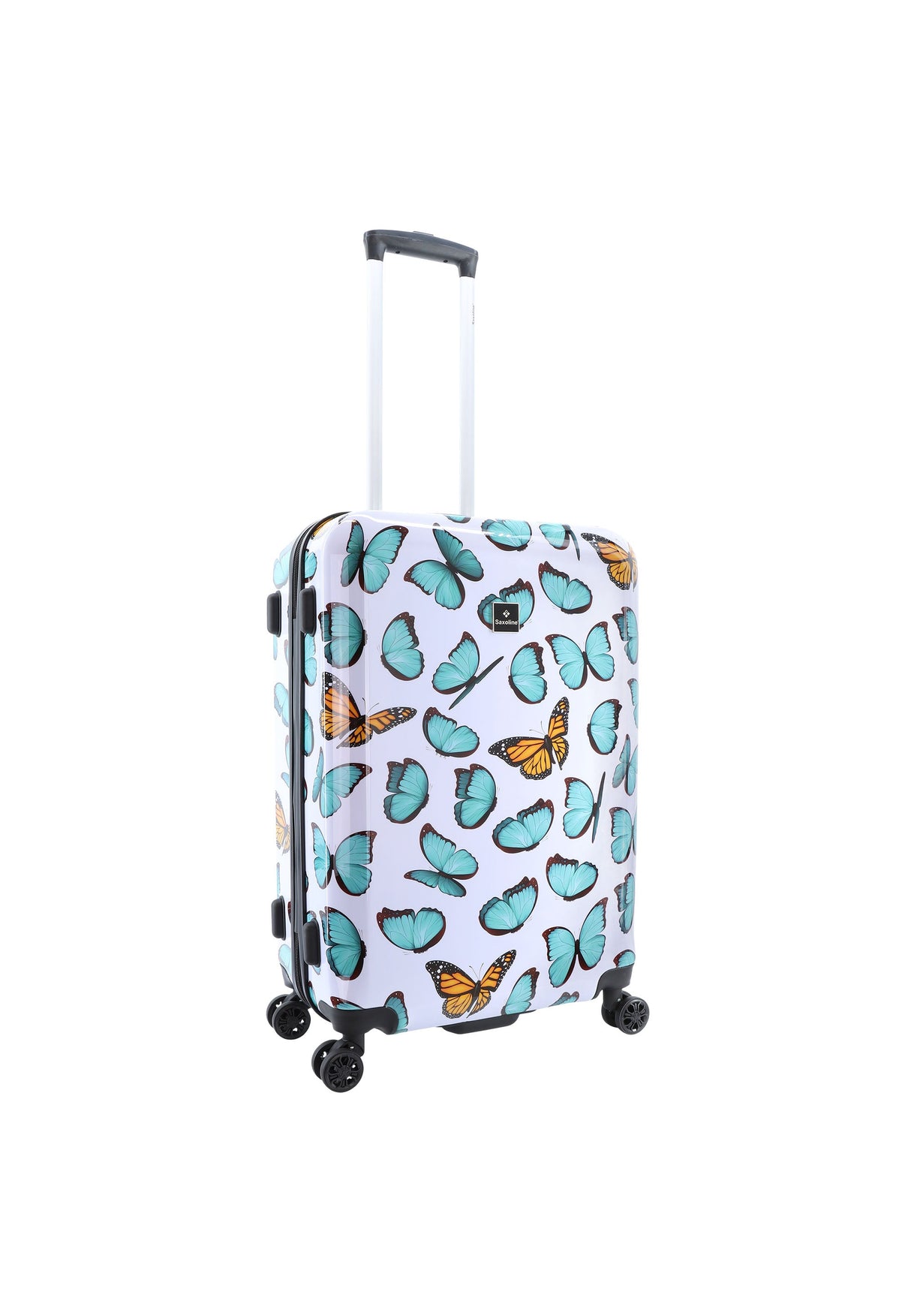 Saxoline Springful Butterfly Print Hard Suitcase Medium