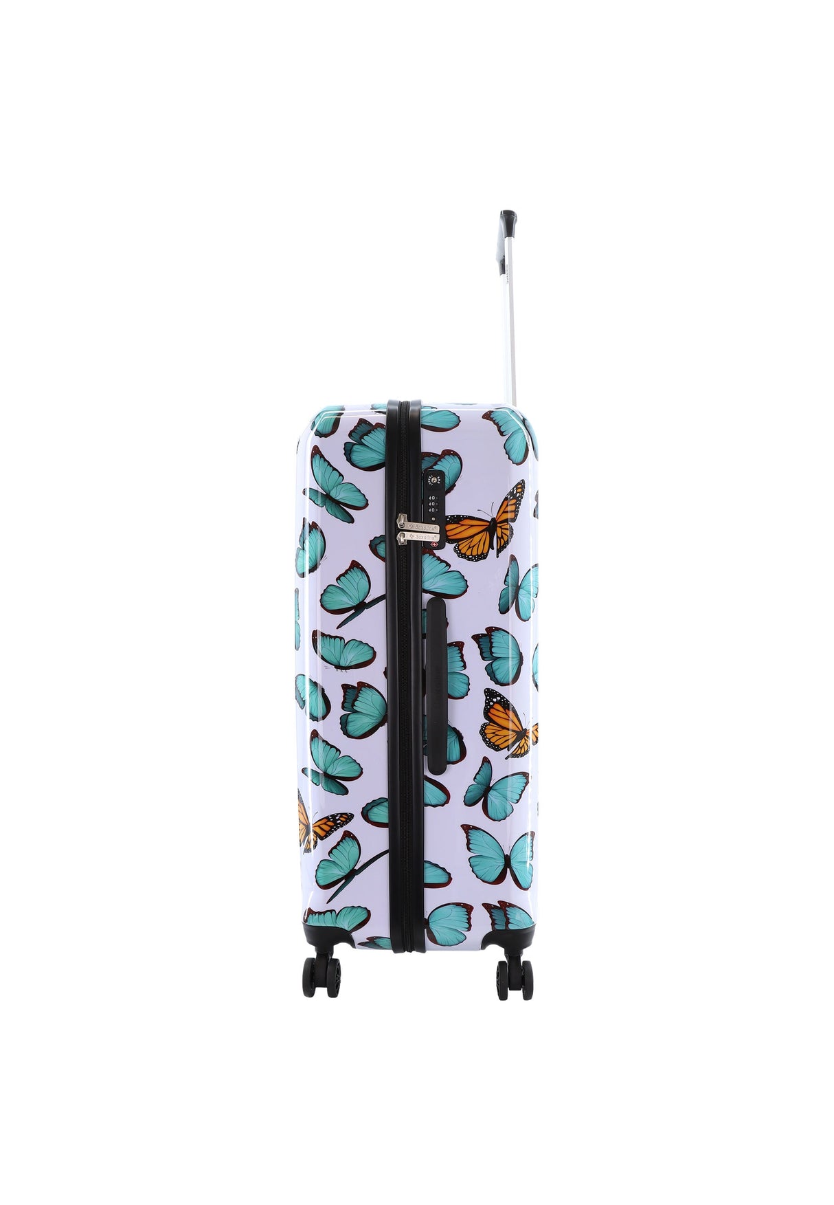 Saxoline Springful Butterfly Print Hard Suitcase Large