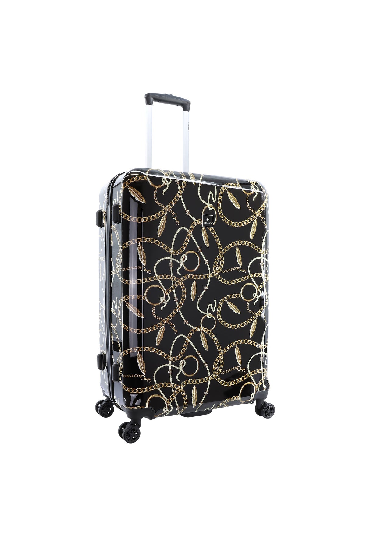 Saxoline Golden Age Print Hard Suitcase Large