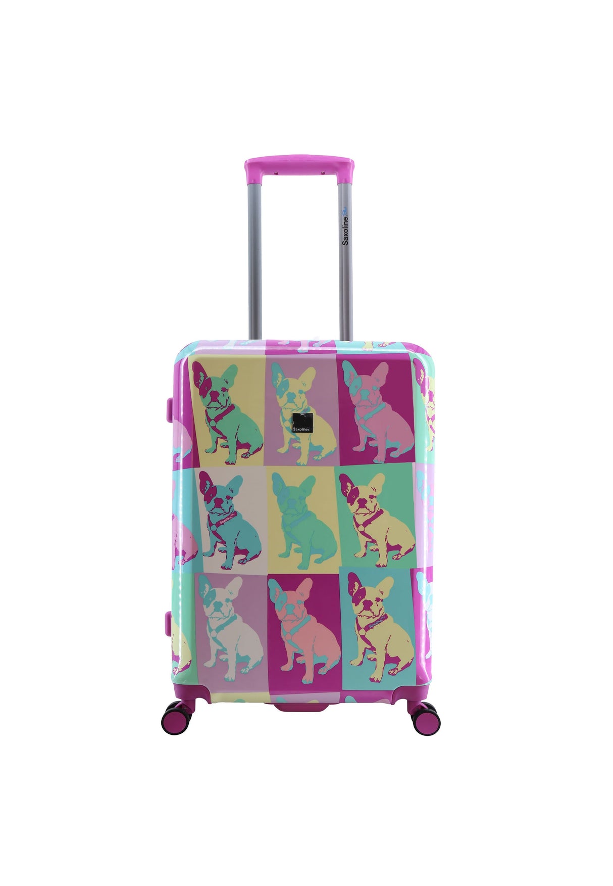 Saxoline Blue Bulldog Emotion Print Hard Suitcase Set