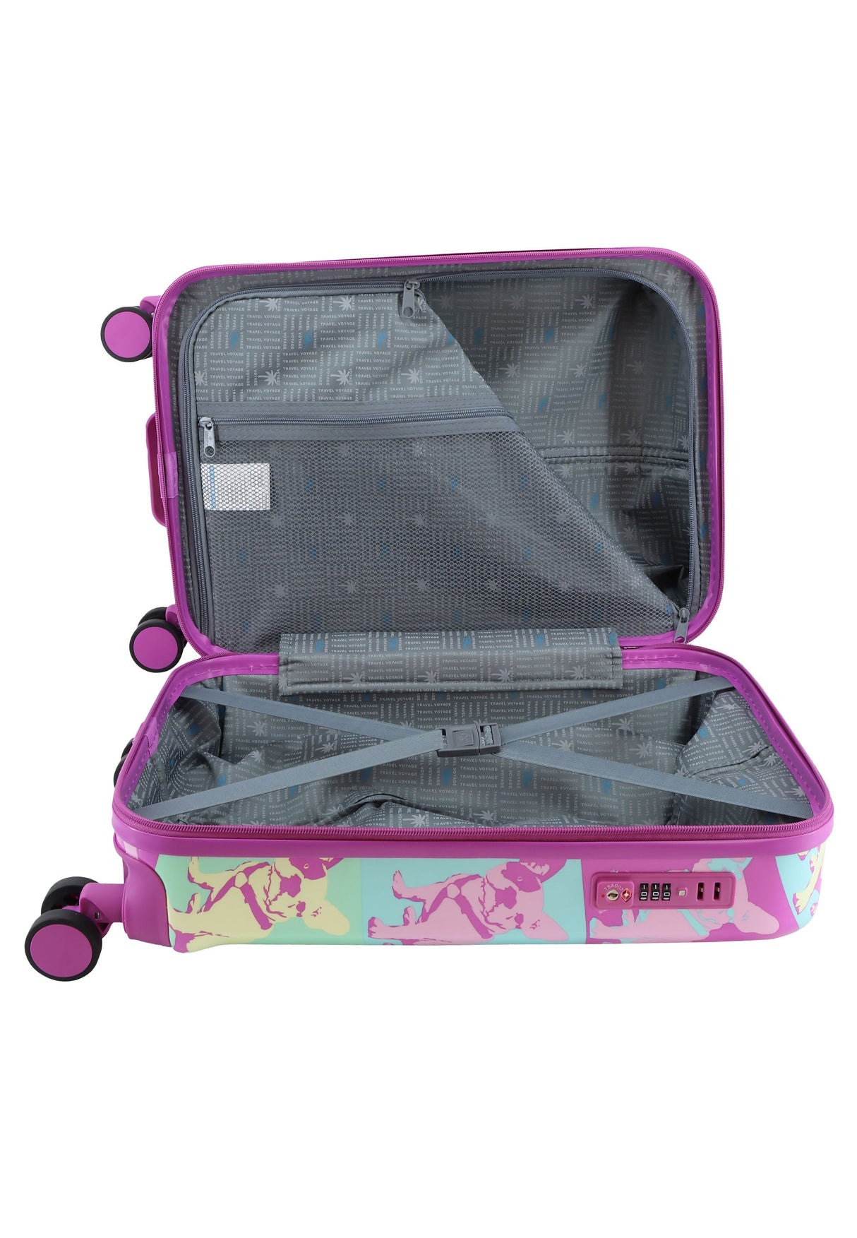 Saxoline Blue Bulldog Emotion Print Hard Suitcase Small