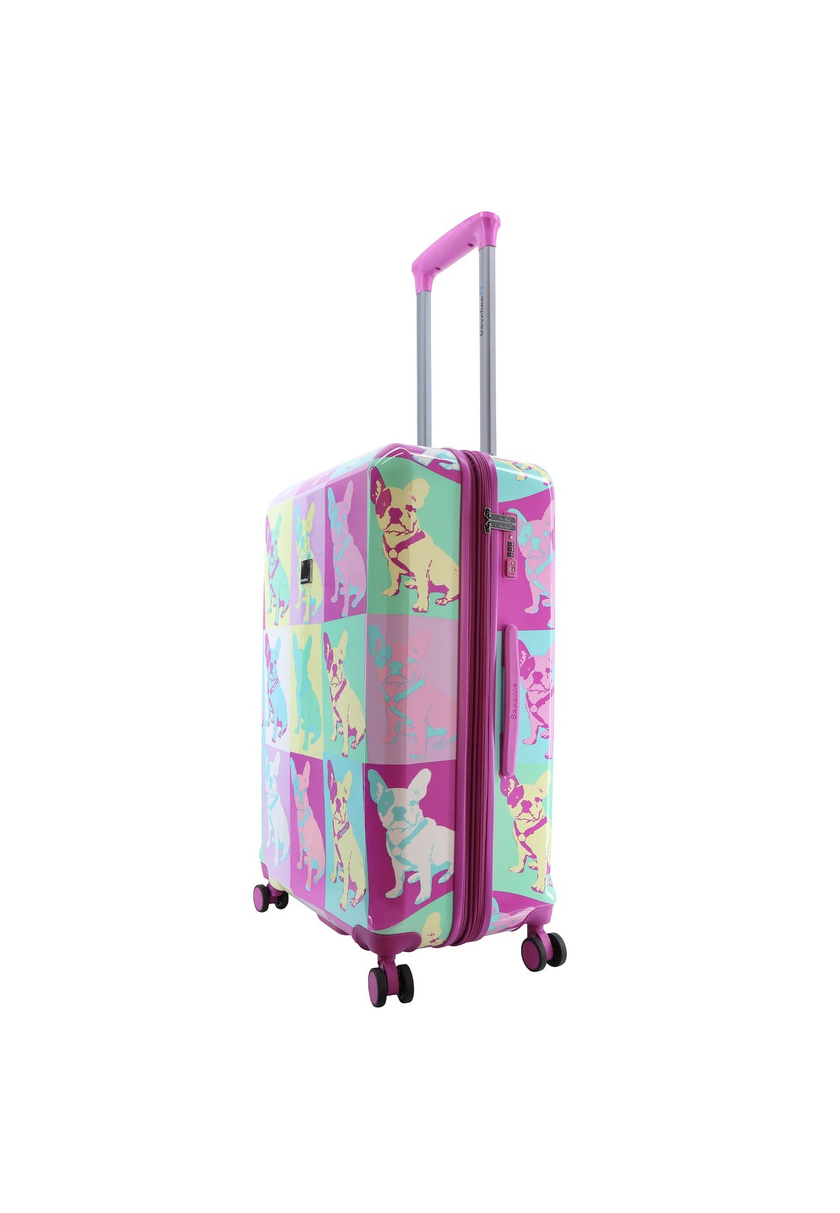 Saxoline Blue Bulldog Emotion Print Hard Suitcase Medium