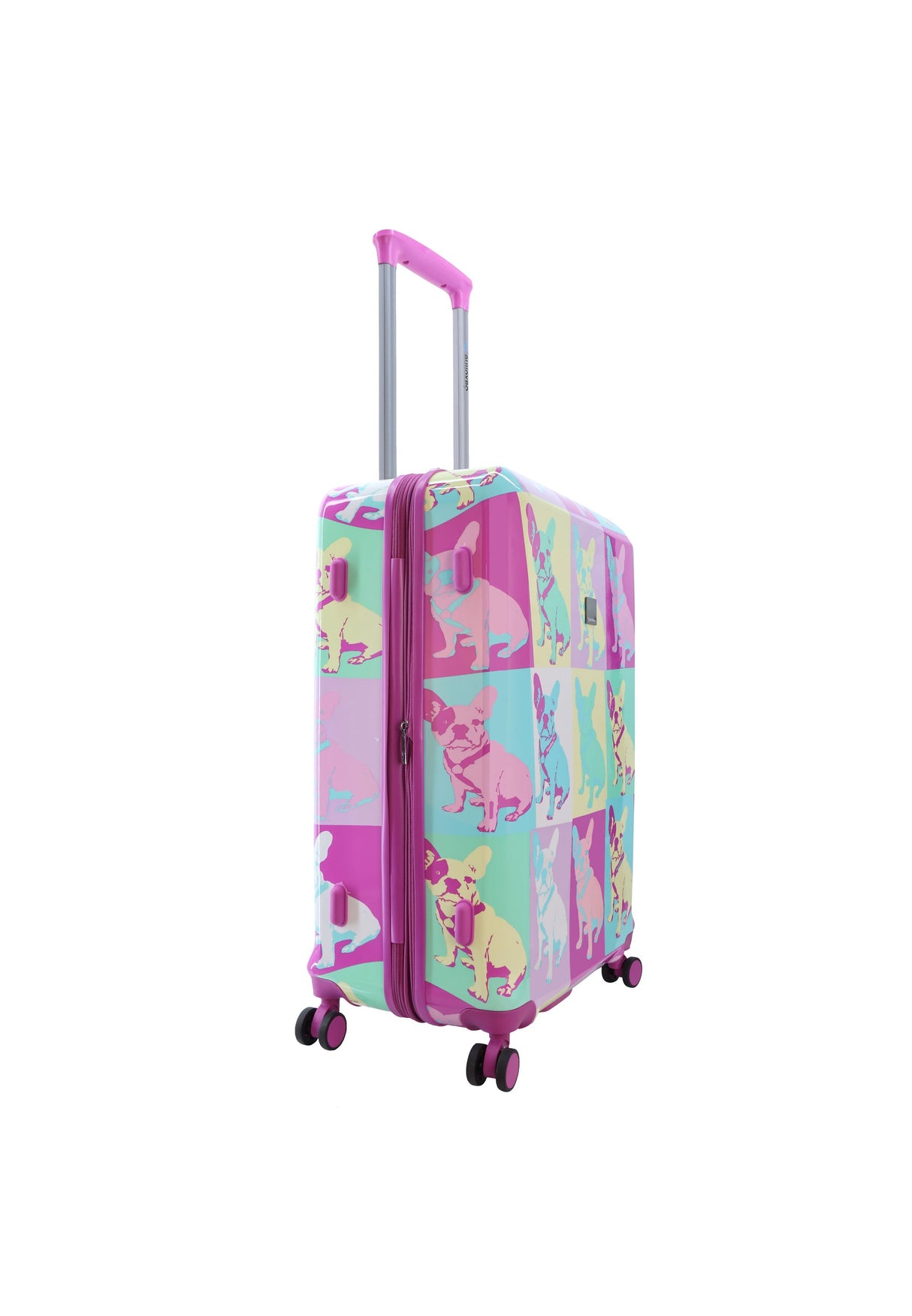 Saxoline Blue Bulldog Emotion Print Hard Suitcase Medium