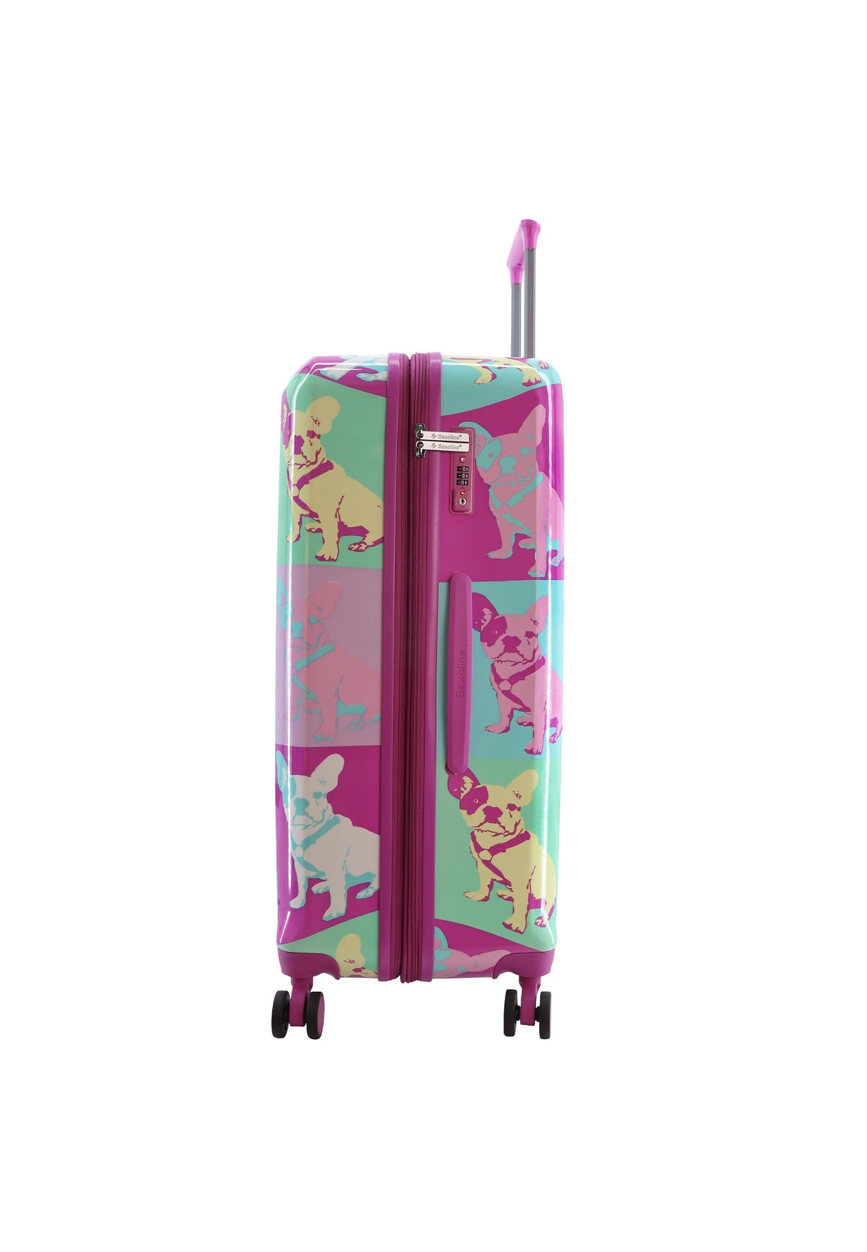 Saxoline Blue Bulldog Emotion Print Hard Suitcase Large