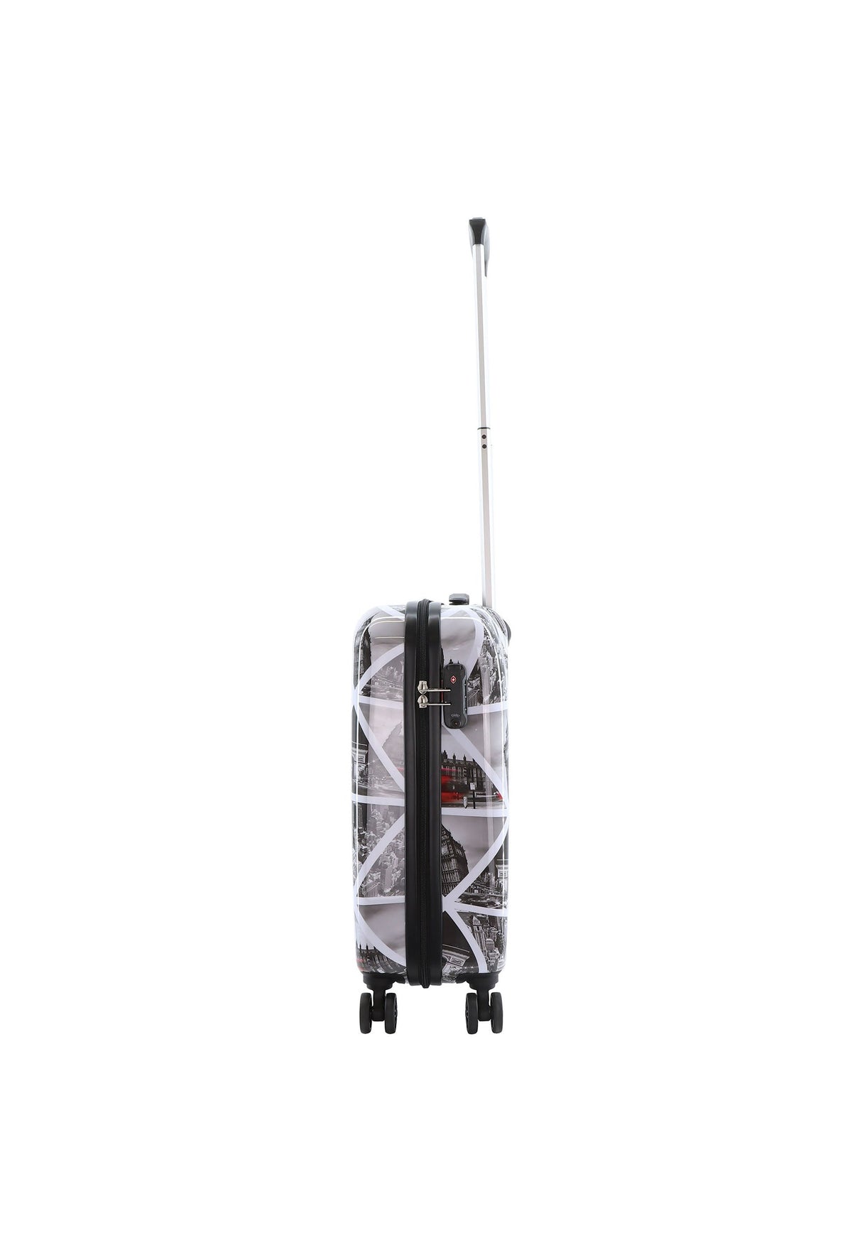 Saxoline Cities Print Hard Suitcase Small