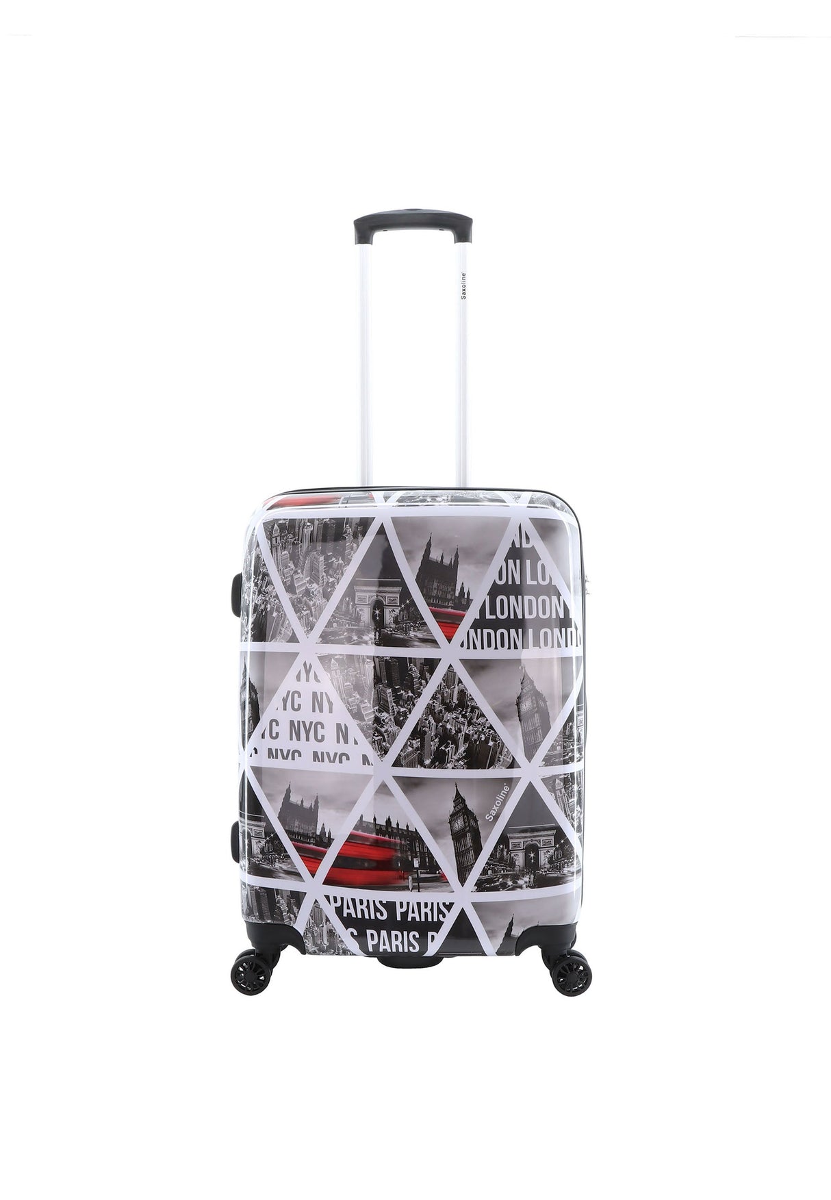 Saxoline Cities Print Hard Suitcase Medium
