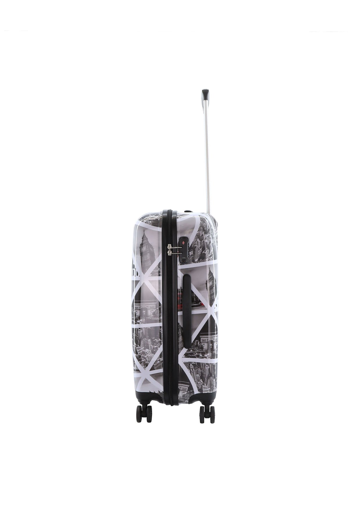 Saxoline Cities Print Hard Suitcase Medium