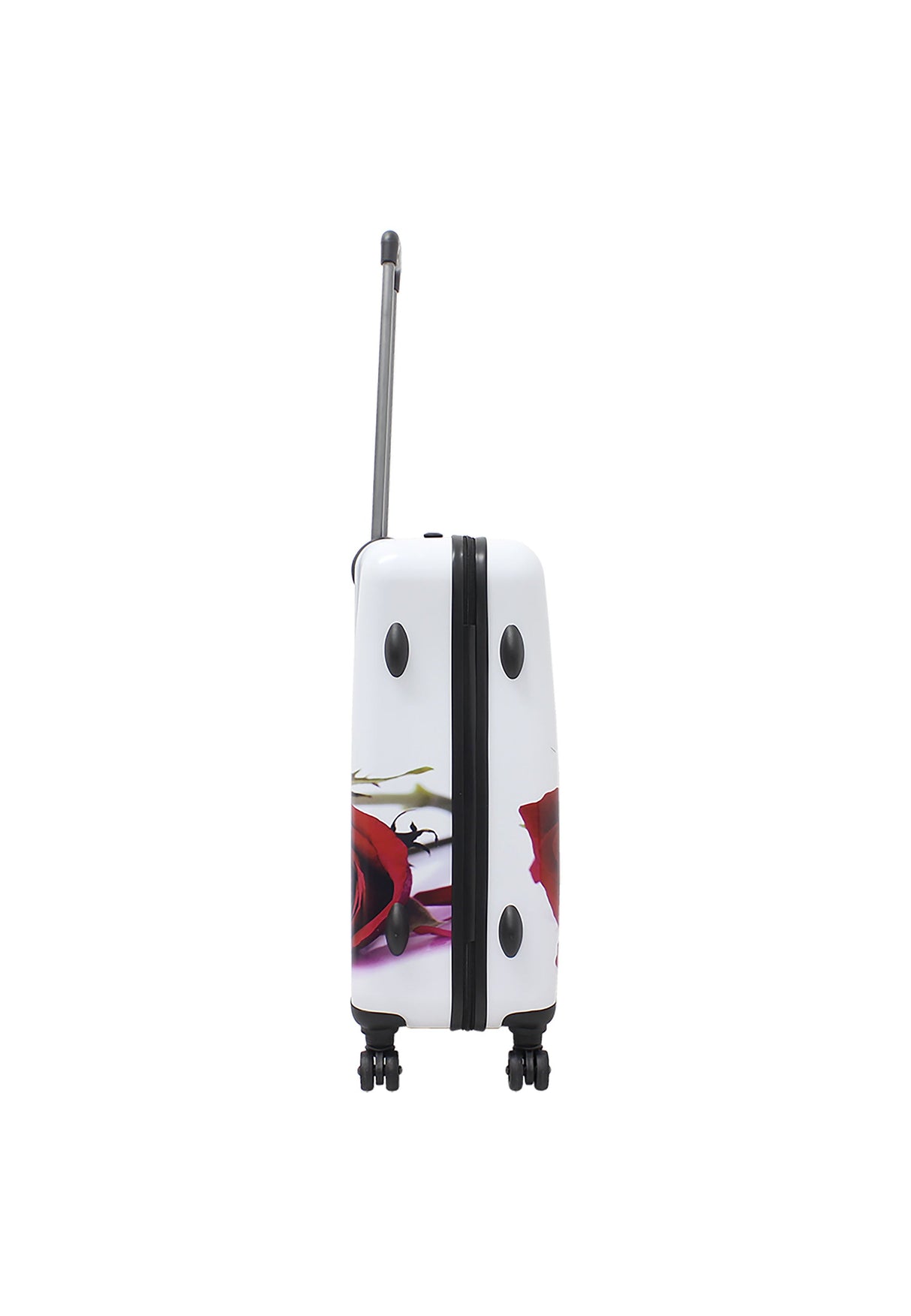 Saxoline Red Roses Print Hard Suitcase Medium