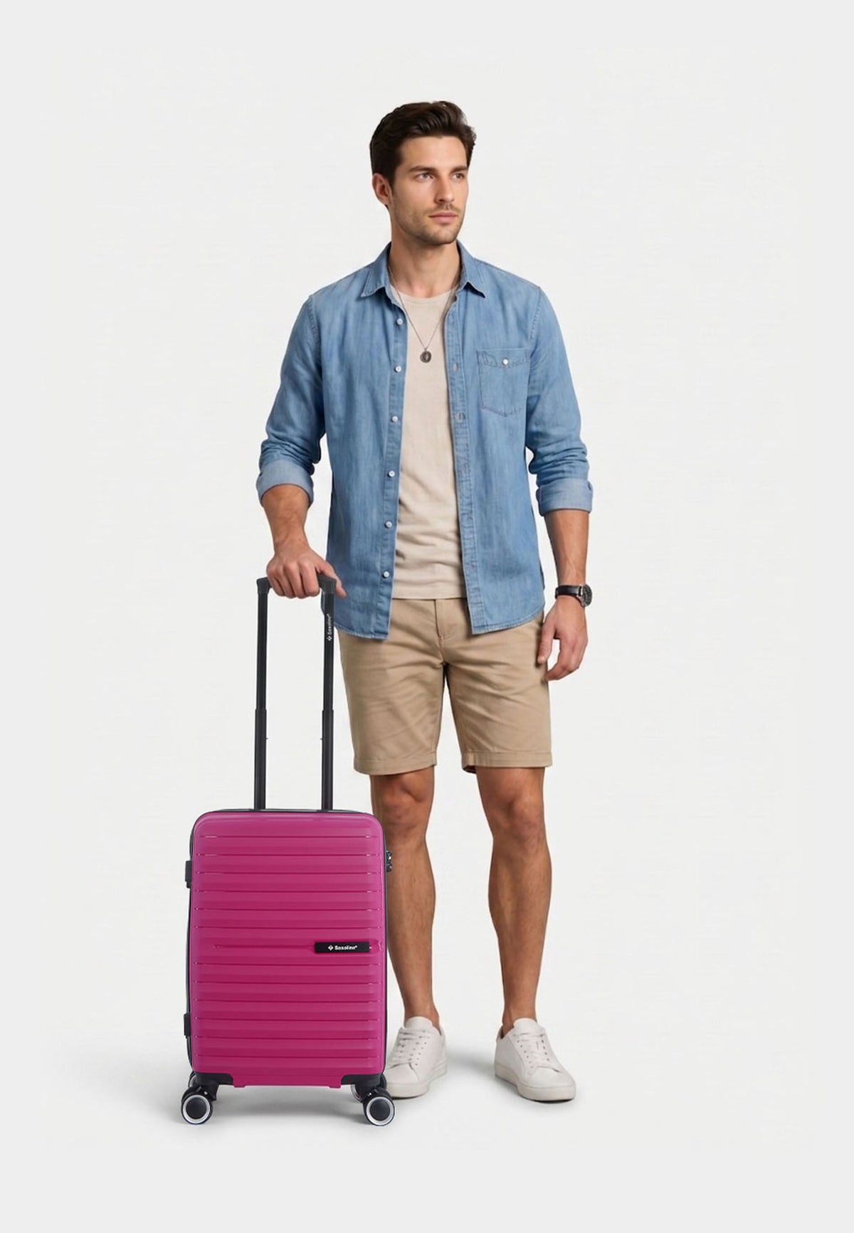 Saxoline Fiesta Hard Hand Luggage Suitcase Small