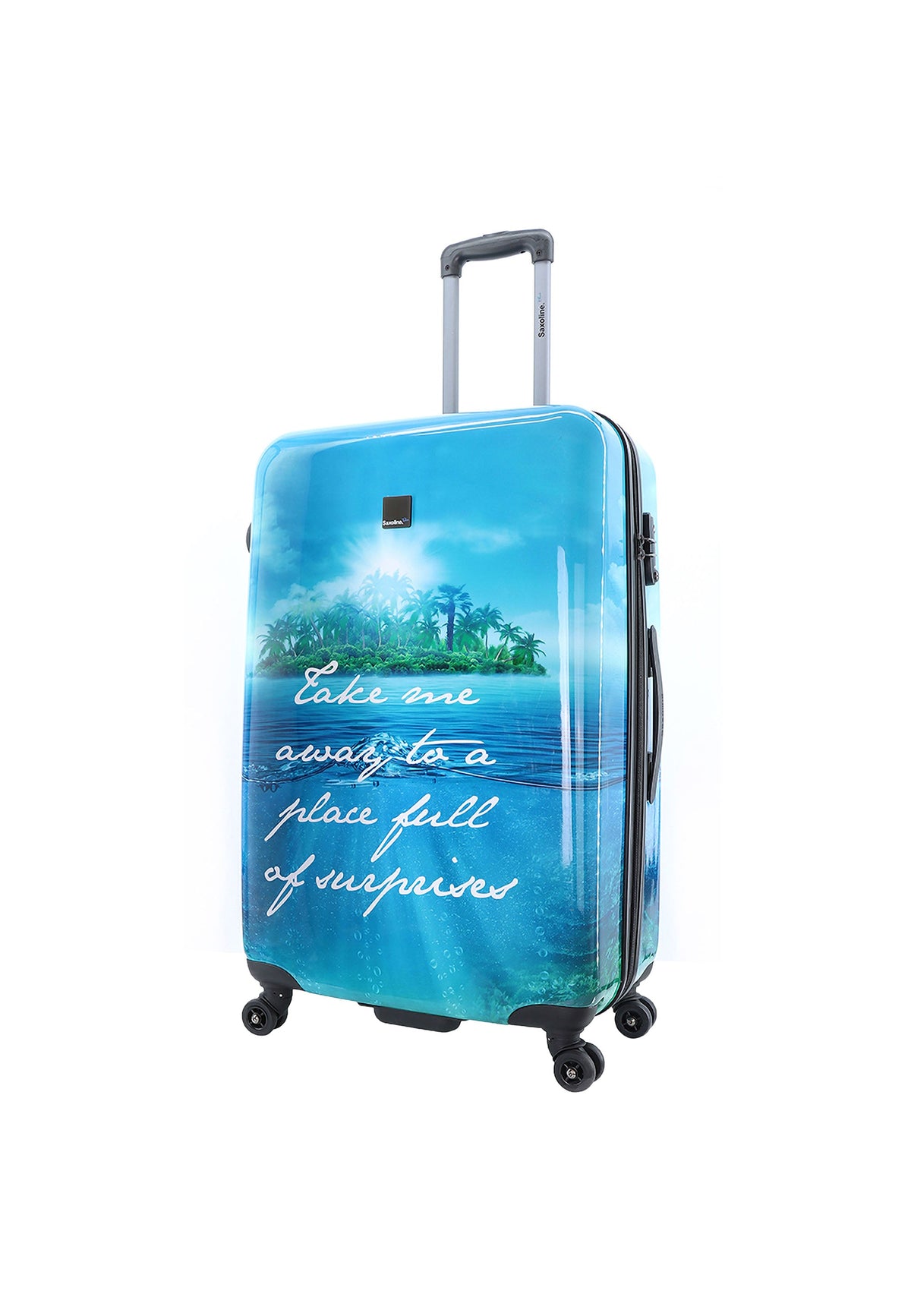 Saxoline Blue Island Large Hard-shell Suitcase