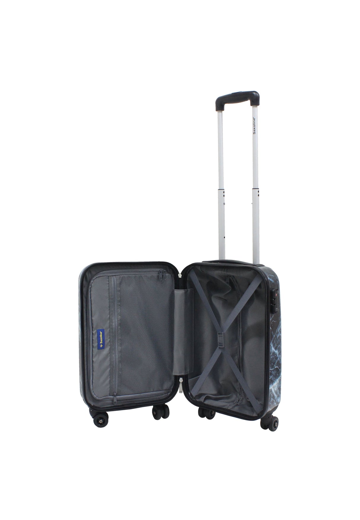 Saxoline Marble Print Hard Hand Luggage Suitcase