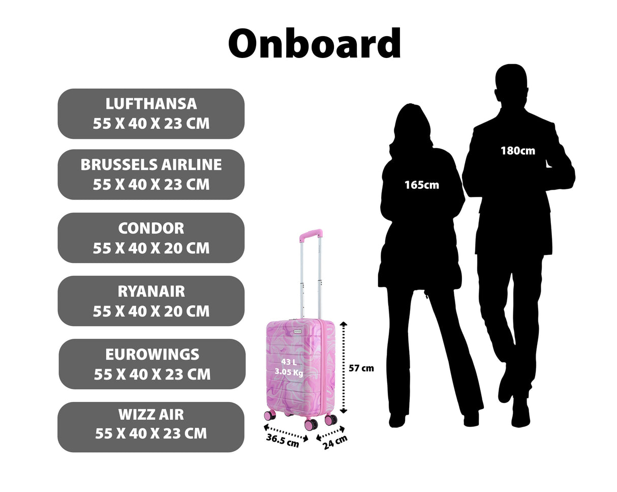 Saxoline Splash Printed Hard Suitcase Small