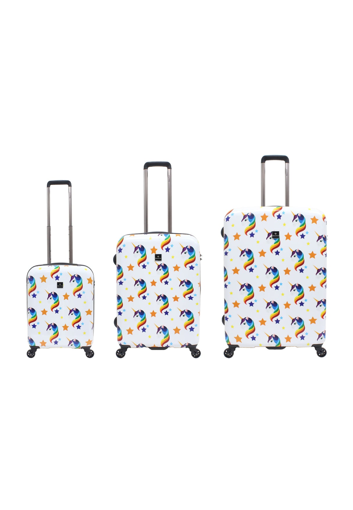 Saxoline Unicorn Printed Hard Suitcase Set