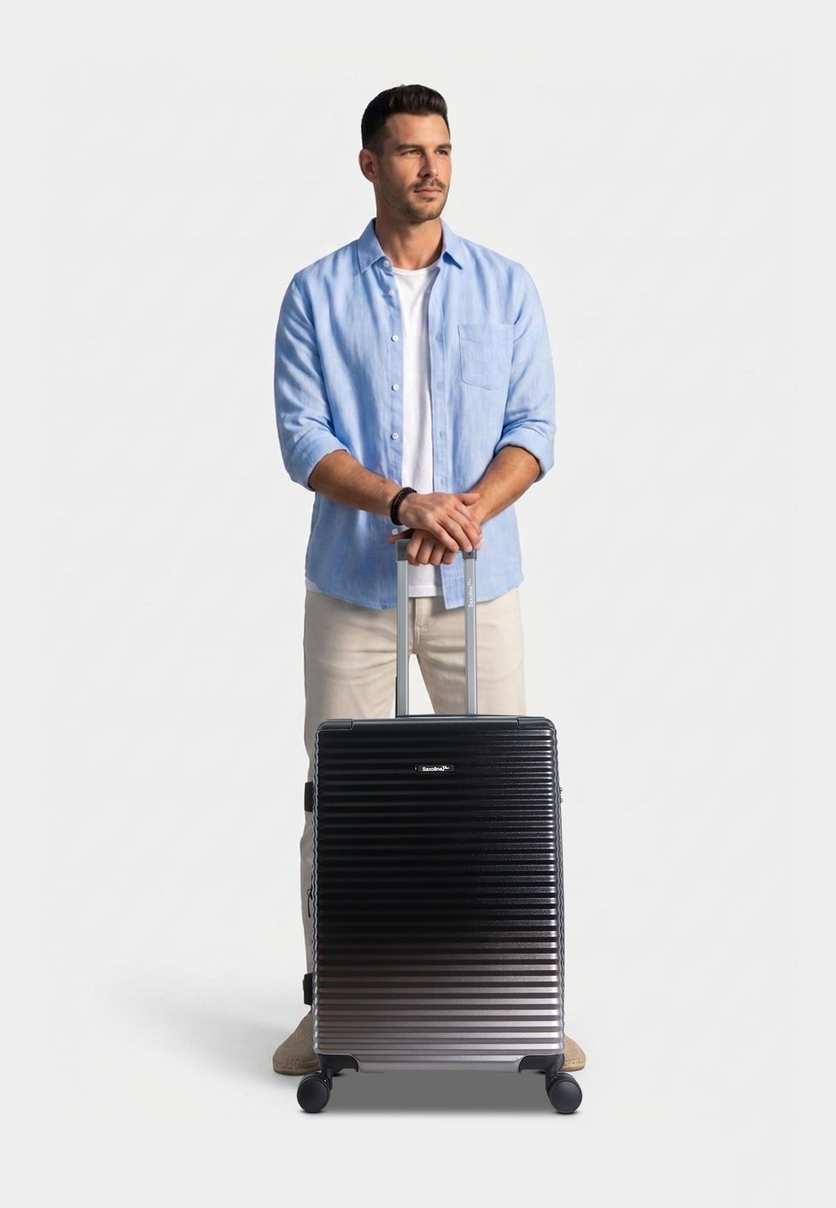 Saxoline Blue Elite Hard Suitcase - Medium