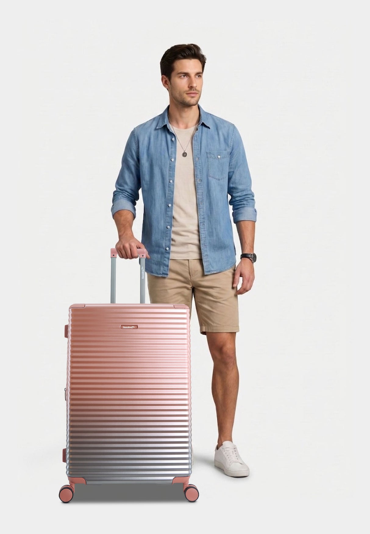 Saxoline Blue Elite Hard Suitcase - Large