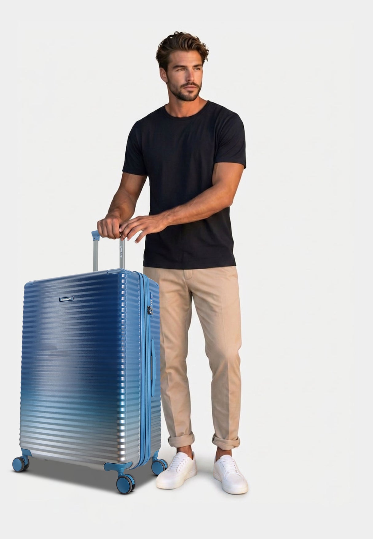 Saxoline Blue Elite Hard Suitcase - Large
