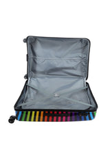Saxoline Color Strip Print Hard Suitcase Set