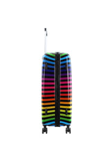 Saxoline Color Strip Print Hard Suitcase Set