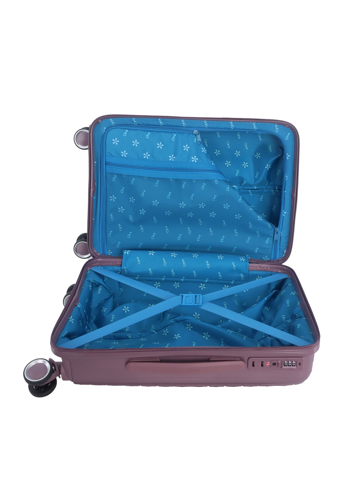 Saxoline Blue Resort Hard Hand Luggage Suitcase Small